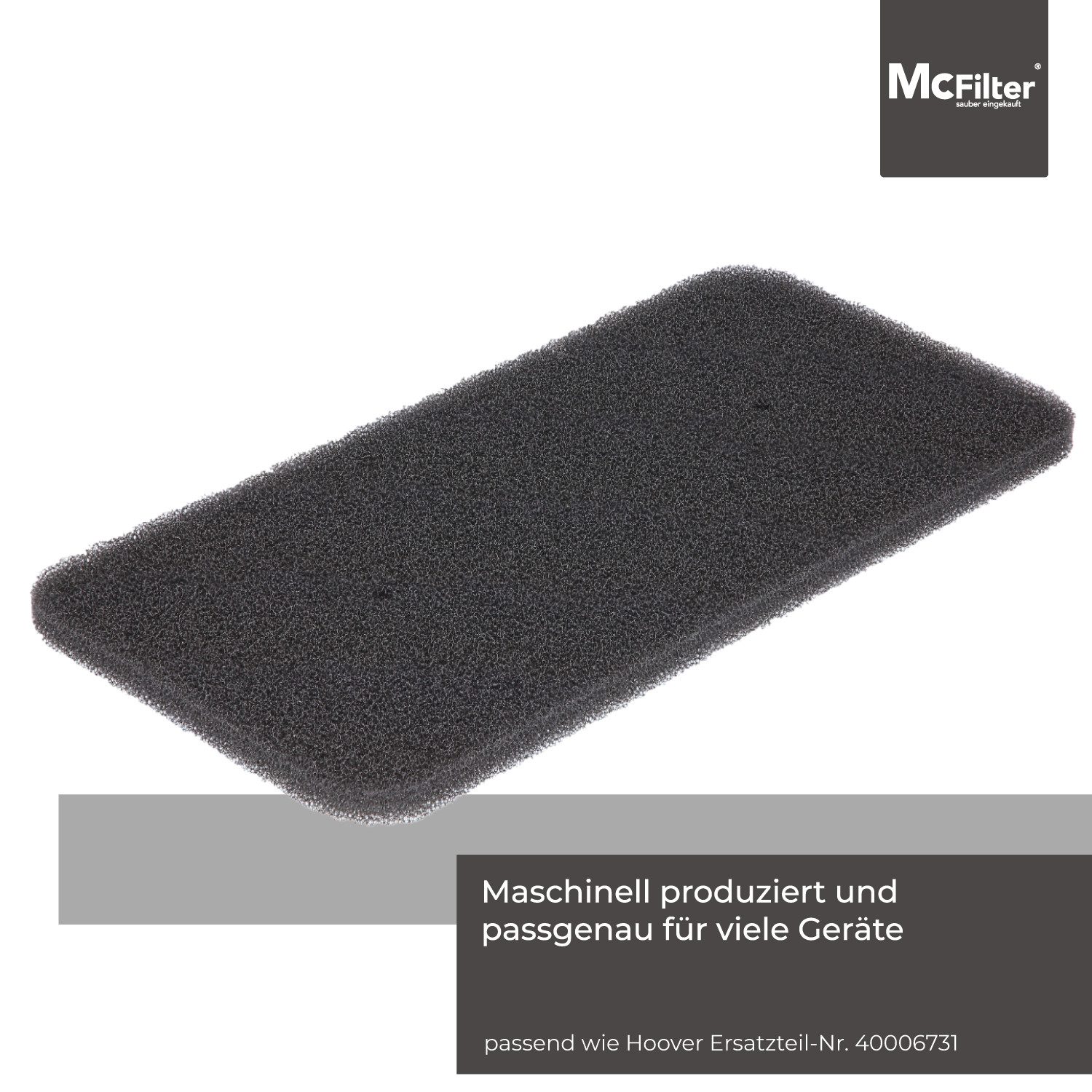 McFilter Ersatzfilter (5 Stück) Schwammfilter geeignet für Candy Hoover Filter 40006731, Zubehör für Trockner, Filterschwamm für Wärmepumpentrockner, I 275 x 12 – Bild 4 von 5