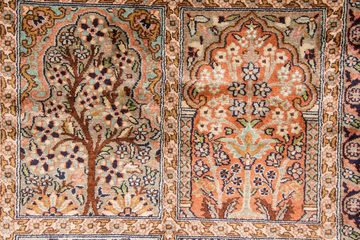 Läufer Kaschmir Seide Teppich handgeknüpft mehrfarbig, morgenland, rechteckig, Höhe: 5 mm