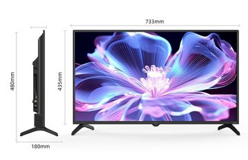 CHiQ L32G5N LED-Fernseher (80,00 cm/32 Zoll, HD Ready, Smart-TV, Roku TV, Google Assistant,Chromecast,Youtube,Triple Tuner(DVB-T2/T/C/S2)