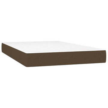 vidaXL Bettgestell Boxspringbett mit Matratze Dunkelbraun 120x200 cm Stoff Bett Bettgeste