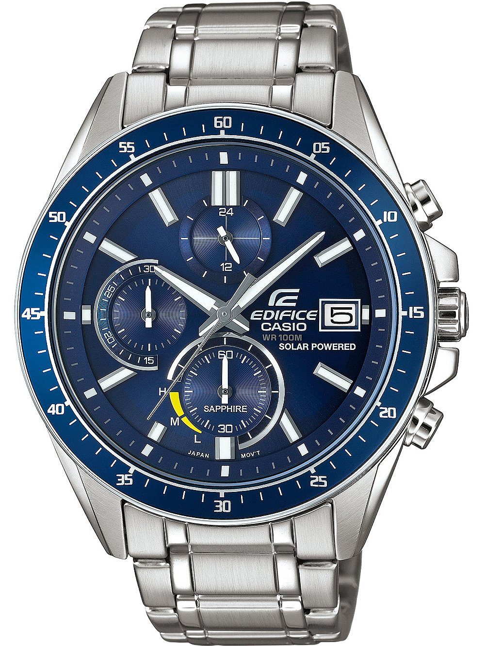 CASIO Quarzuhr Casio EFS-S510D-2AVUEF Edifice Solar Herrenuhr 46mm 10ATM Casio EFS-S510D-2AVUEF Edifice Solar Herrenuhr 46mm 10ATM