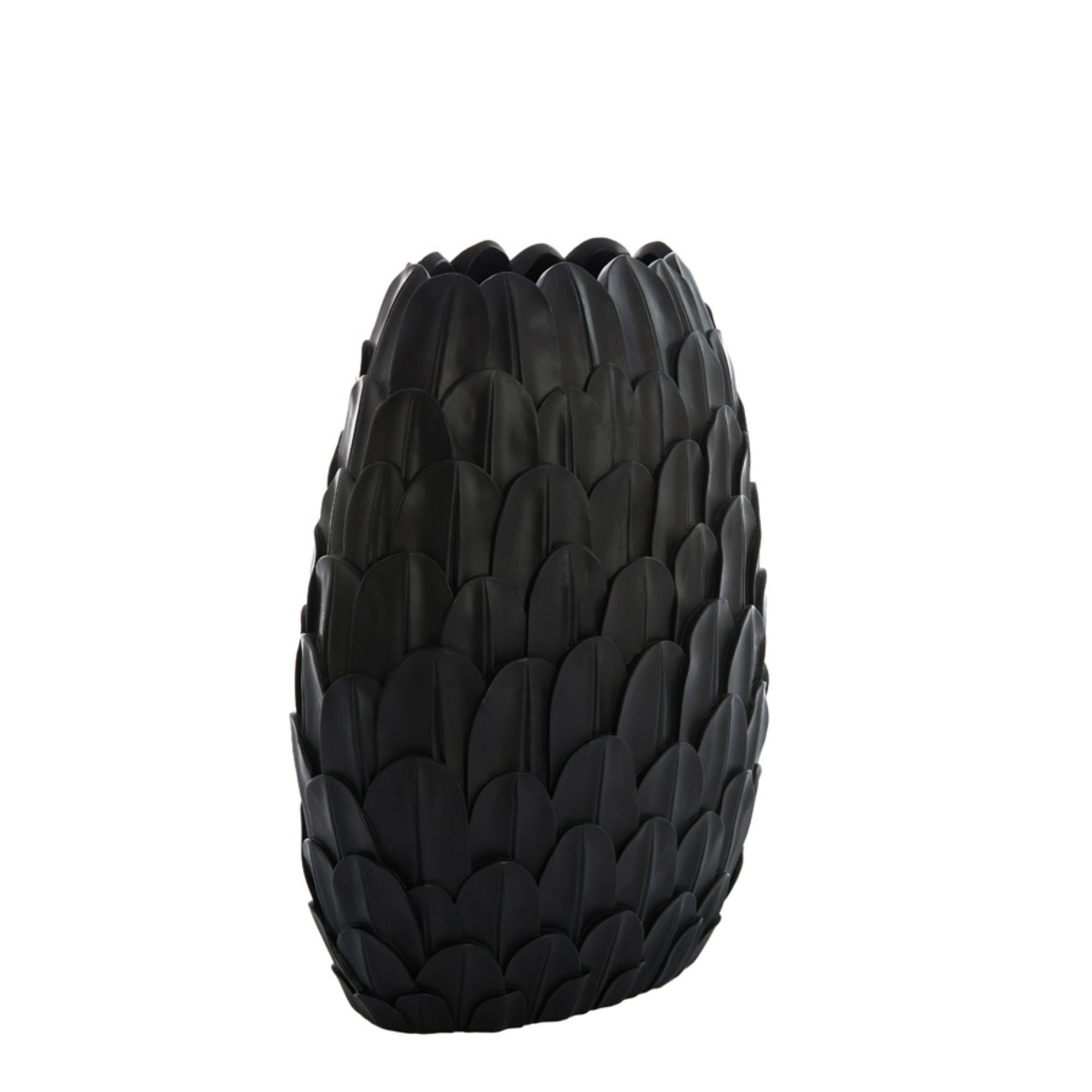 Dekovase Feder - Schwarz - Light Vase 37x23x50cm Living &
