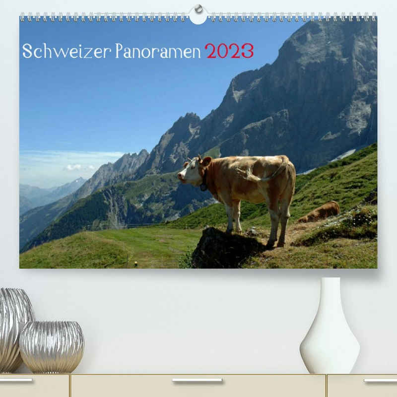 CALVENDO Wandkalender Schweizer Panoramen (Premium, hochwertiger DIN A2 Wandkalender 2023, Kunstdruck in Hochglanz)