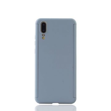 König Design Handyhülle Huawei P20, Huawei P20 Handyhülle 360 Grad Schutz Full Cover Grau