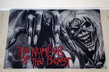 Fußmatte Iron Maiden The Number of the Beast, Rockbites, Rechteckig, Höhe: 3 mm