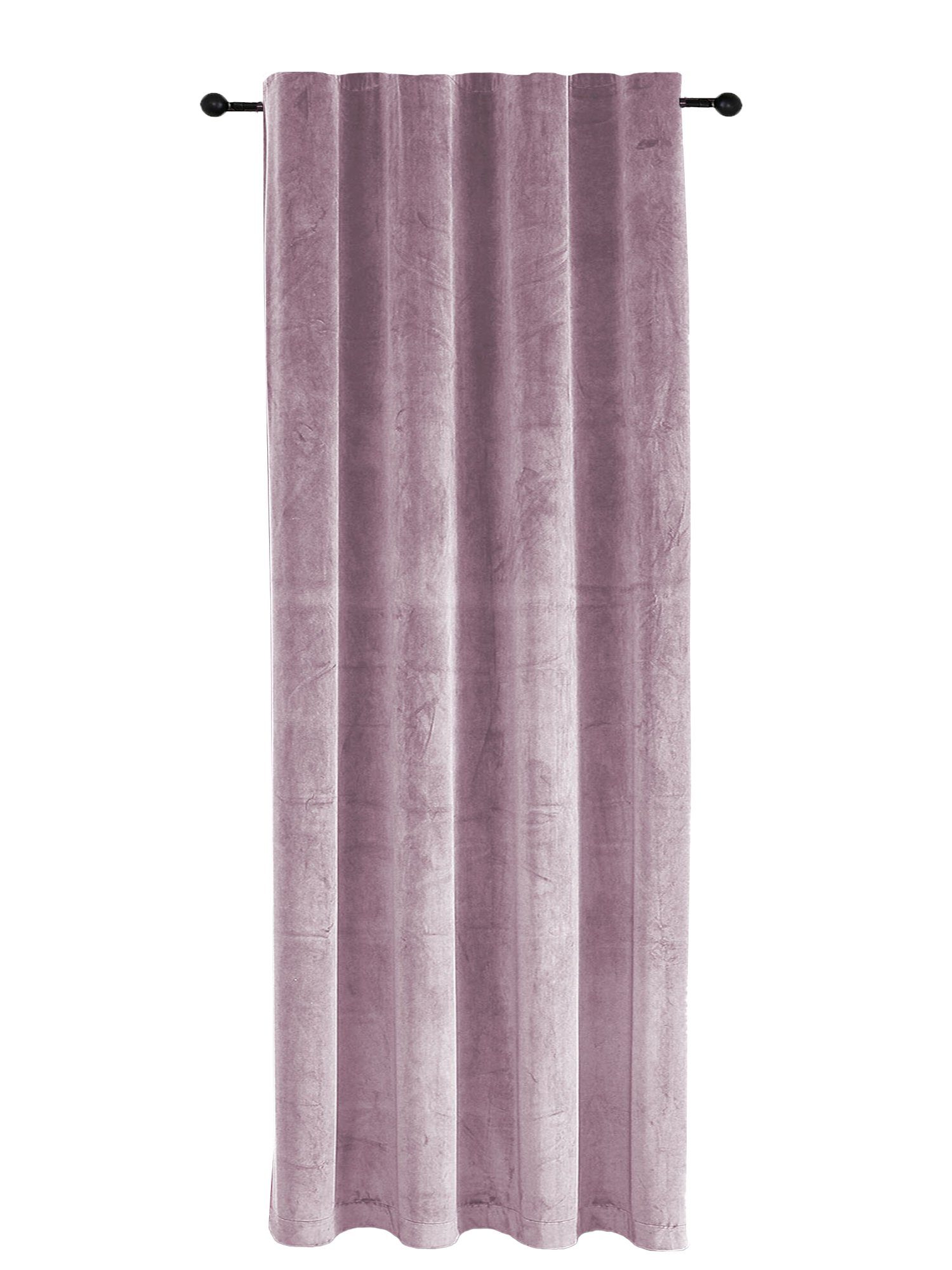 Gardine Vorhang Kräuselband Polyester St), cm Haus Deko, Samt (1 Kräuselband Altrosa 140x245 weich Verdunkelung und blickdicht