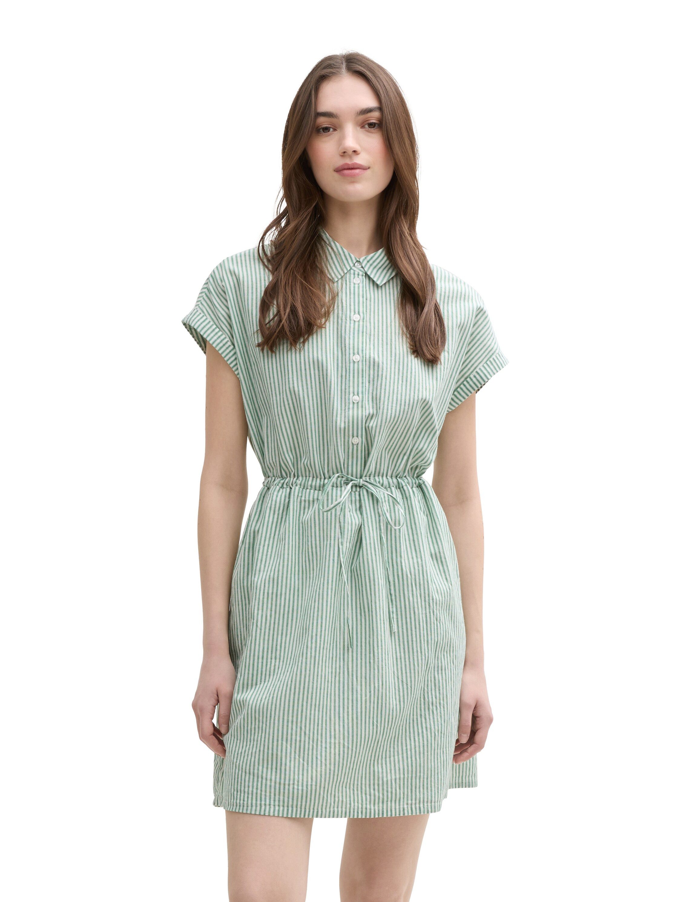TOM TAILOR Denim Hemdblusenkleid Sommerkleid im Streifendessin günstig online kaufen