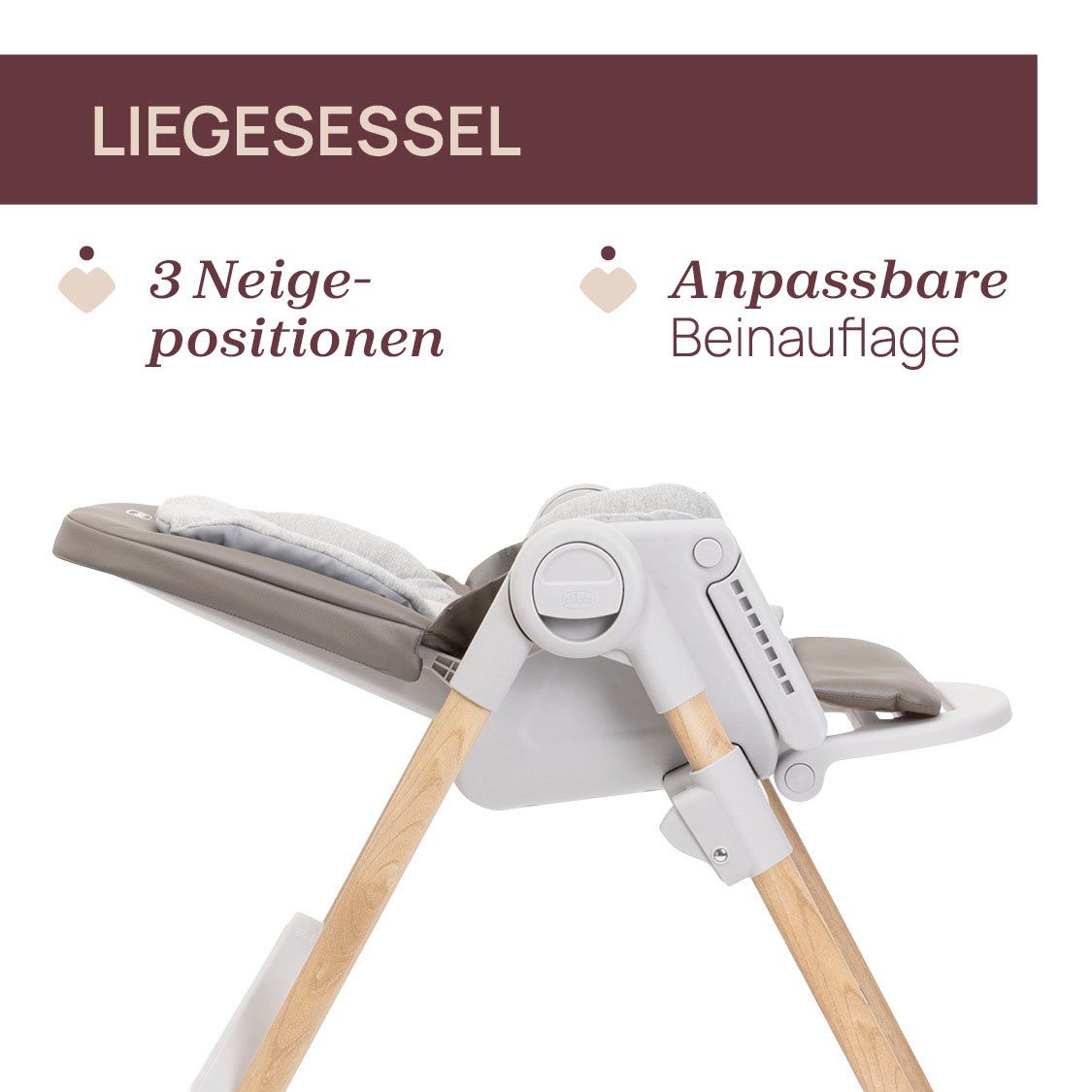 Chicco Hochstuhl Polly Armonia Scandinavia, mit Essbrett