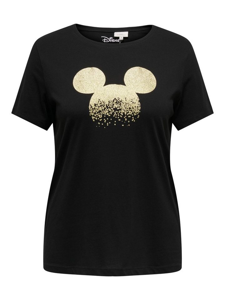 ONLY CARMAKOMA Kurzarmshirt CARMICKEY GLITTER LIFE SS REG TEE LCS