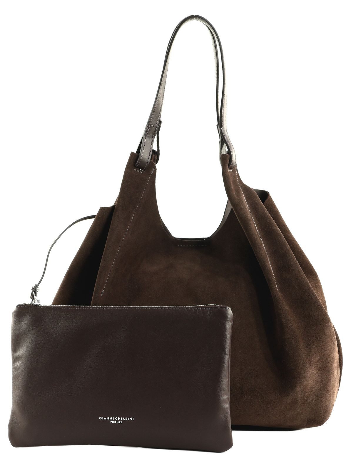 GIANNI CHIARINI Shopper Shopping Bag (Set, 2-tlg), aus echtem Rindsleder