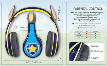 eKids Paw Patrol Kopfhörer Chase mit coolen 3D Hundeohren Kinder-Kopfhörer (inkl. Lautstärkebegrenzung)