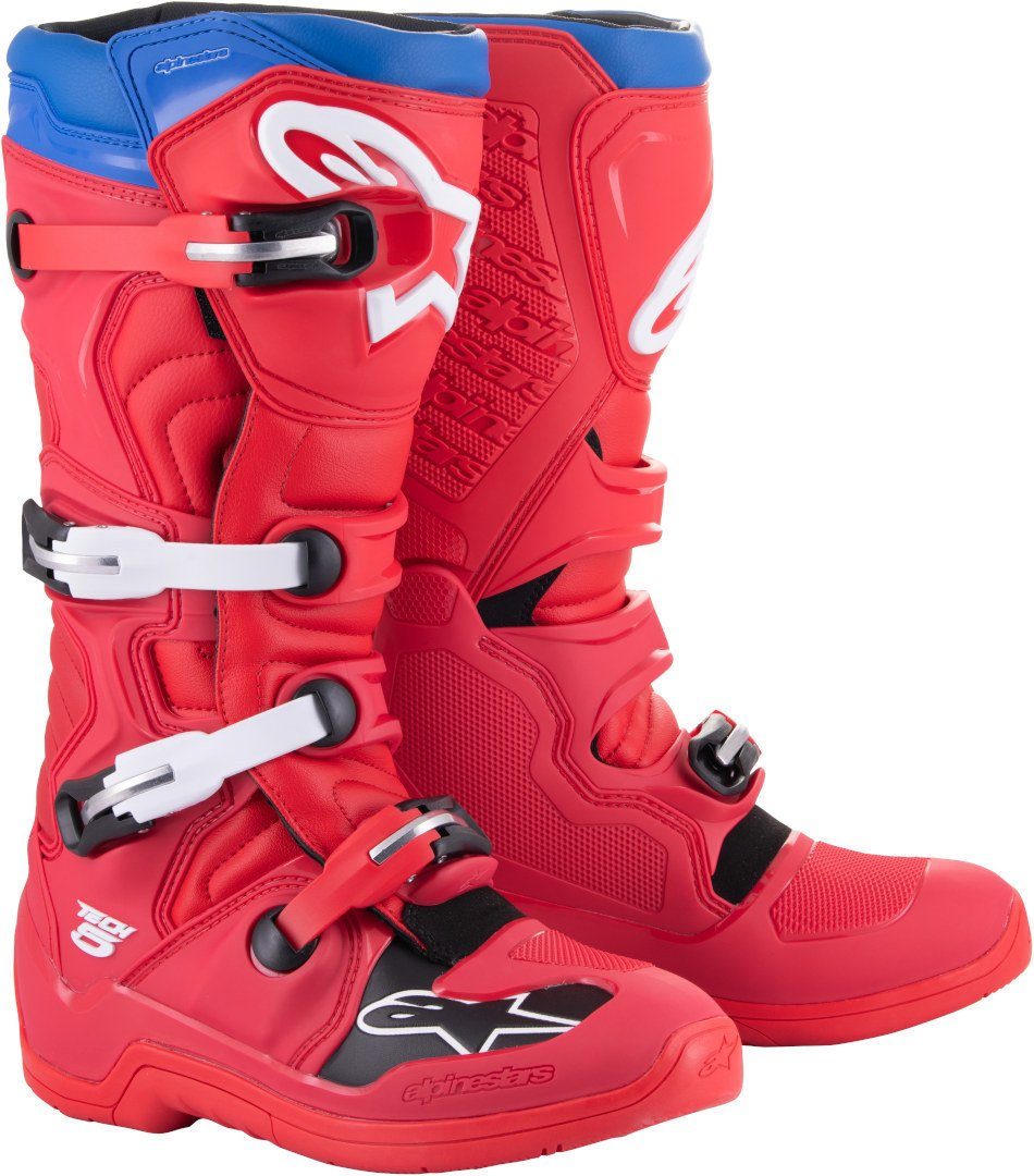 5 Alpinestars Stiefel Motorradstiefel Blue/White/Red Motocross Tech