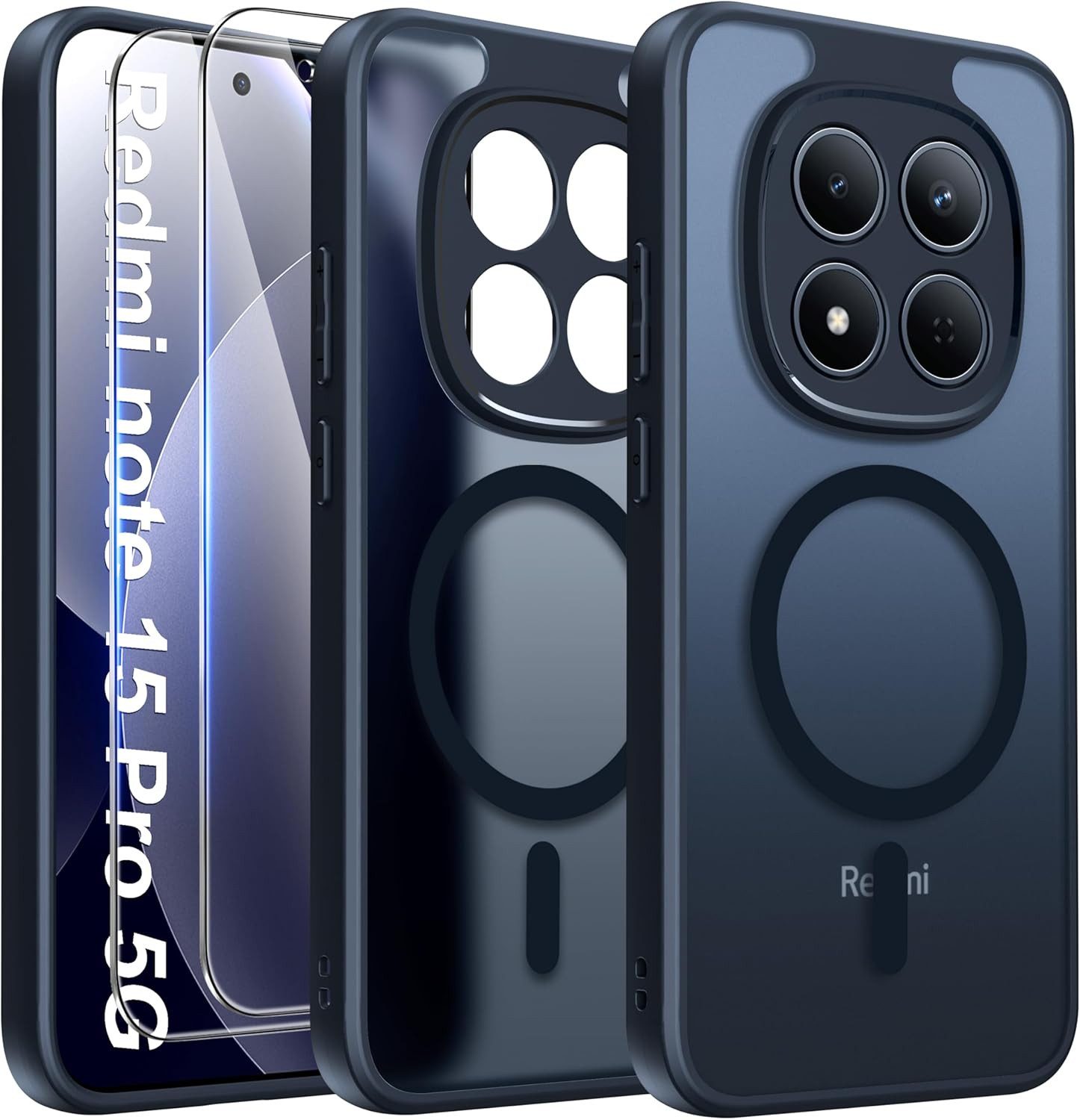 MSM Handyhülle Hülle + 2X Schutzglas für Xiaomi Redmi Note 15 Pro 5G MagSafe 9H