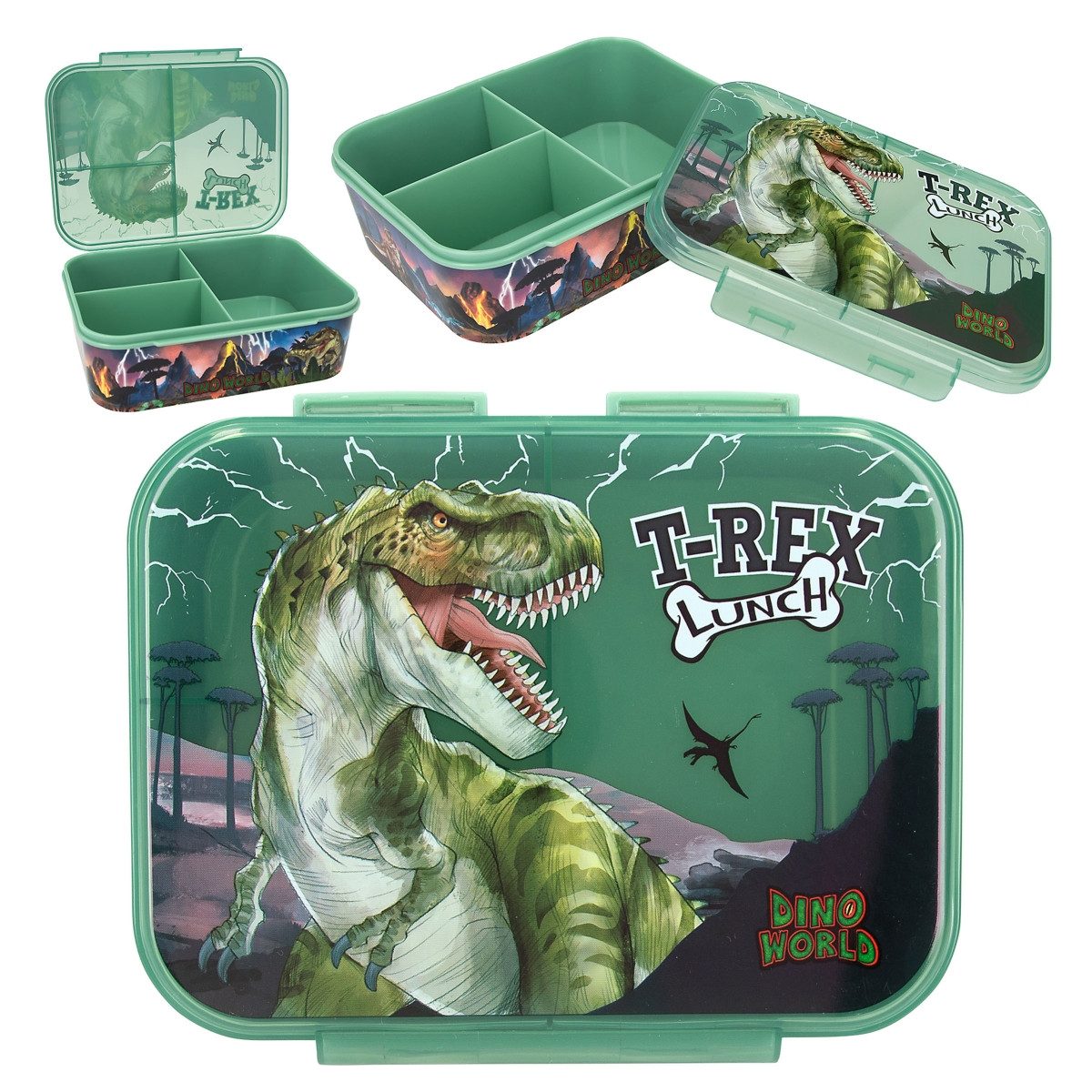 Depesche Lunchbox Dino World Brotdose Reflector, Kunststoff