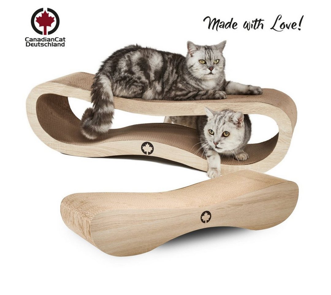 Thumbnail - Canadian Cat Company Kratzpappe Set Orbit & Satellite 2.0 - dunkelgrau, (Qualitäts-Kratzbrett, 2-tlg., XL Kratzmöbel mit...