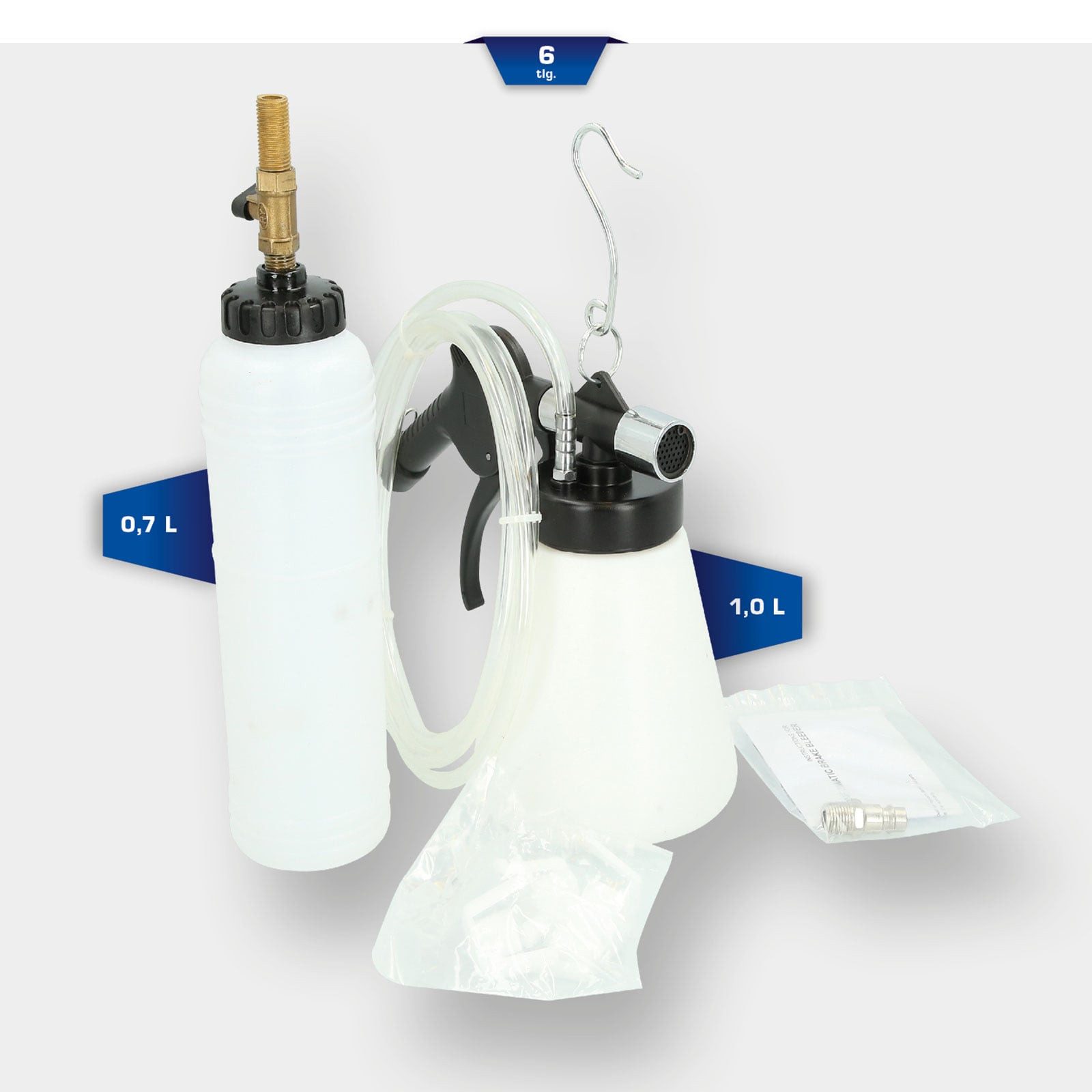 Brilliant Tools compressed air hose BRILLIANT TOOLS compressed air brake bleeder 6-piece set - BT701200