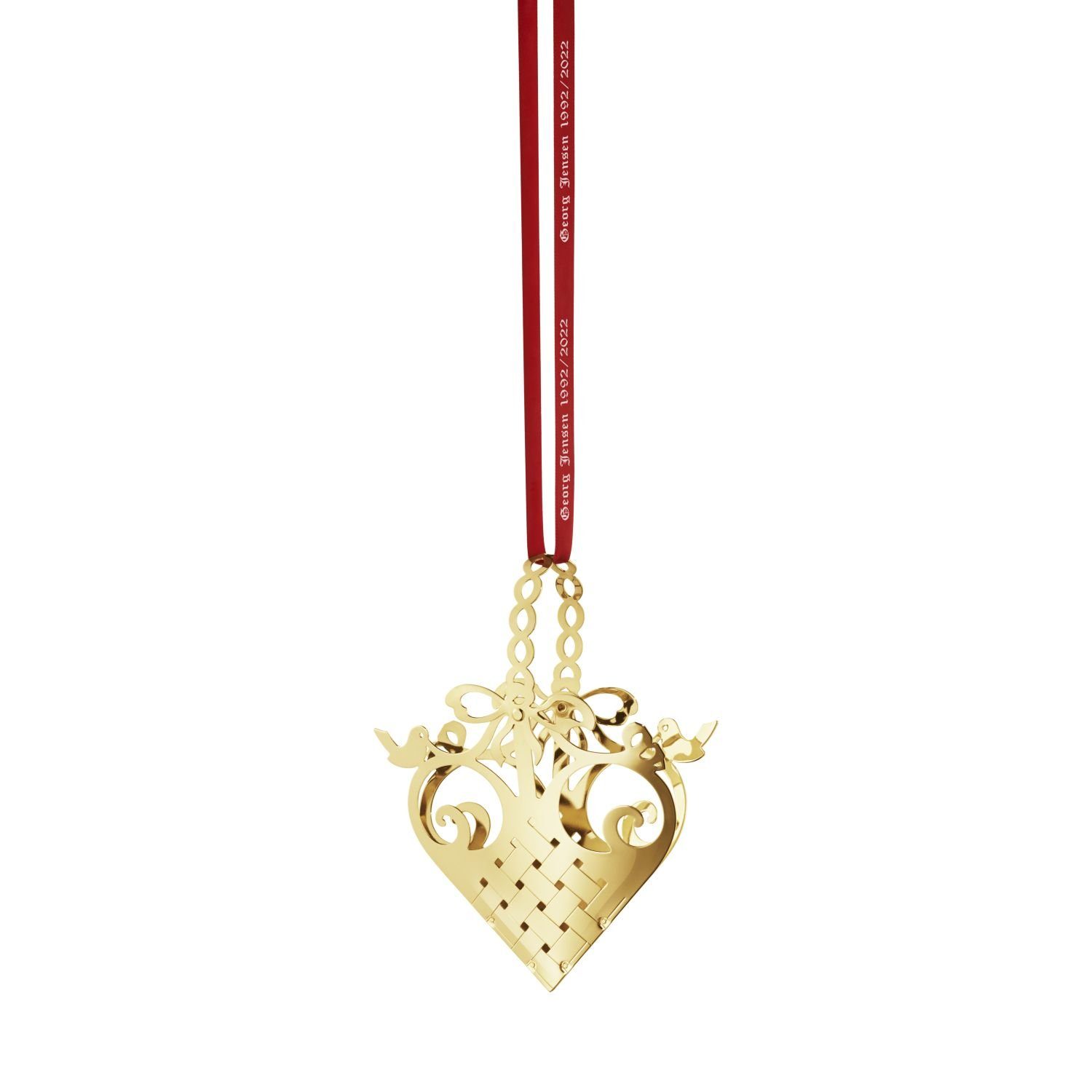 Georg Jensen Christbaumschmuck 1992/2022 Mobile Rotkehlchennest Goldauflage (1-tlg)