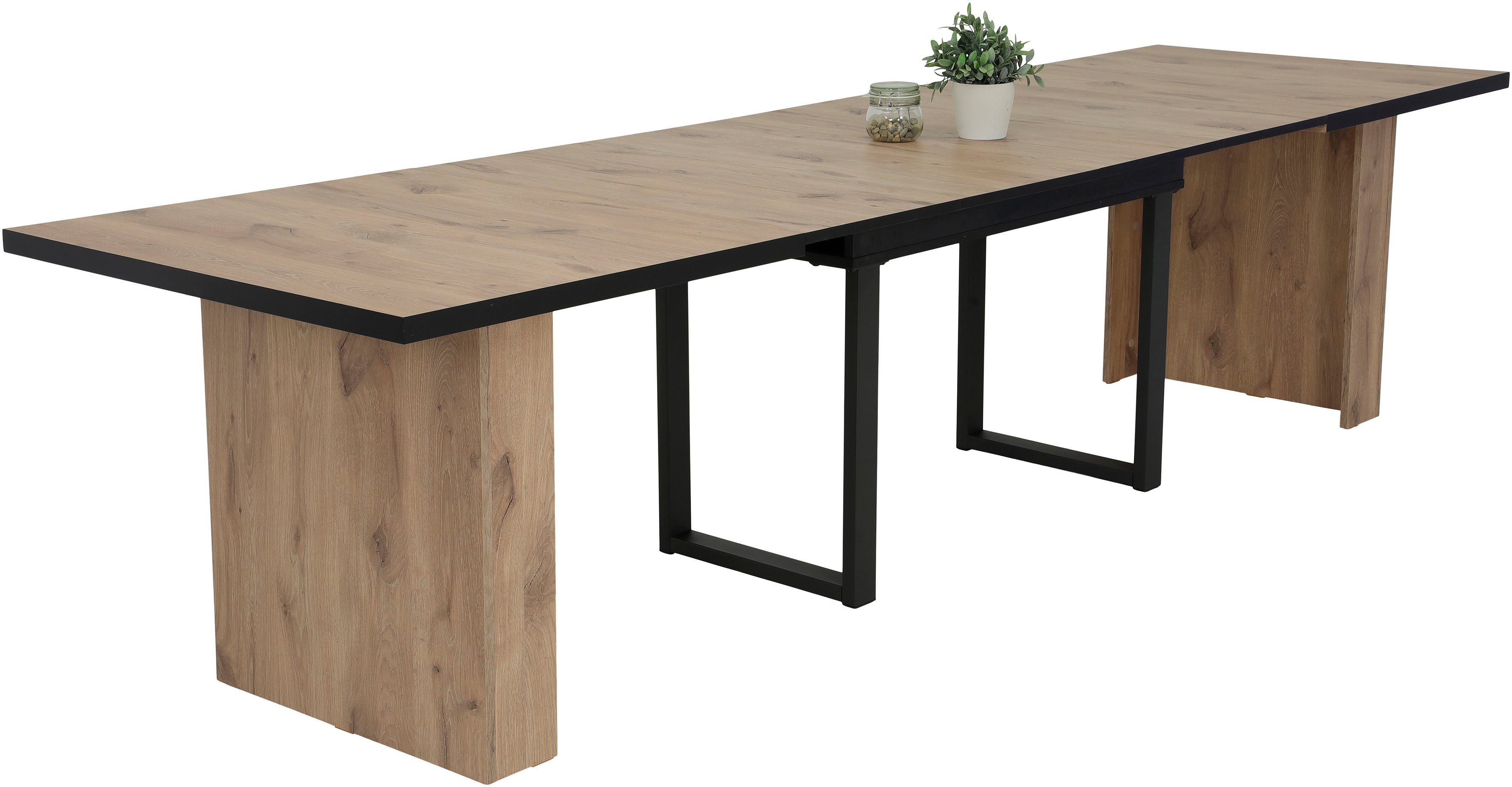 HELA Kulissen-Esstisch ANNI, Esstisch, 4-Stufiger Auszug, bis zu 320cm Breite