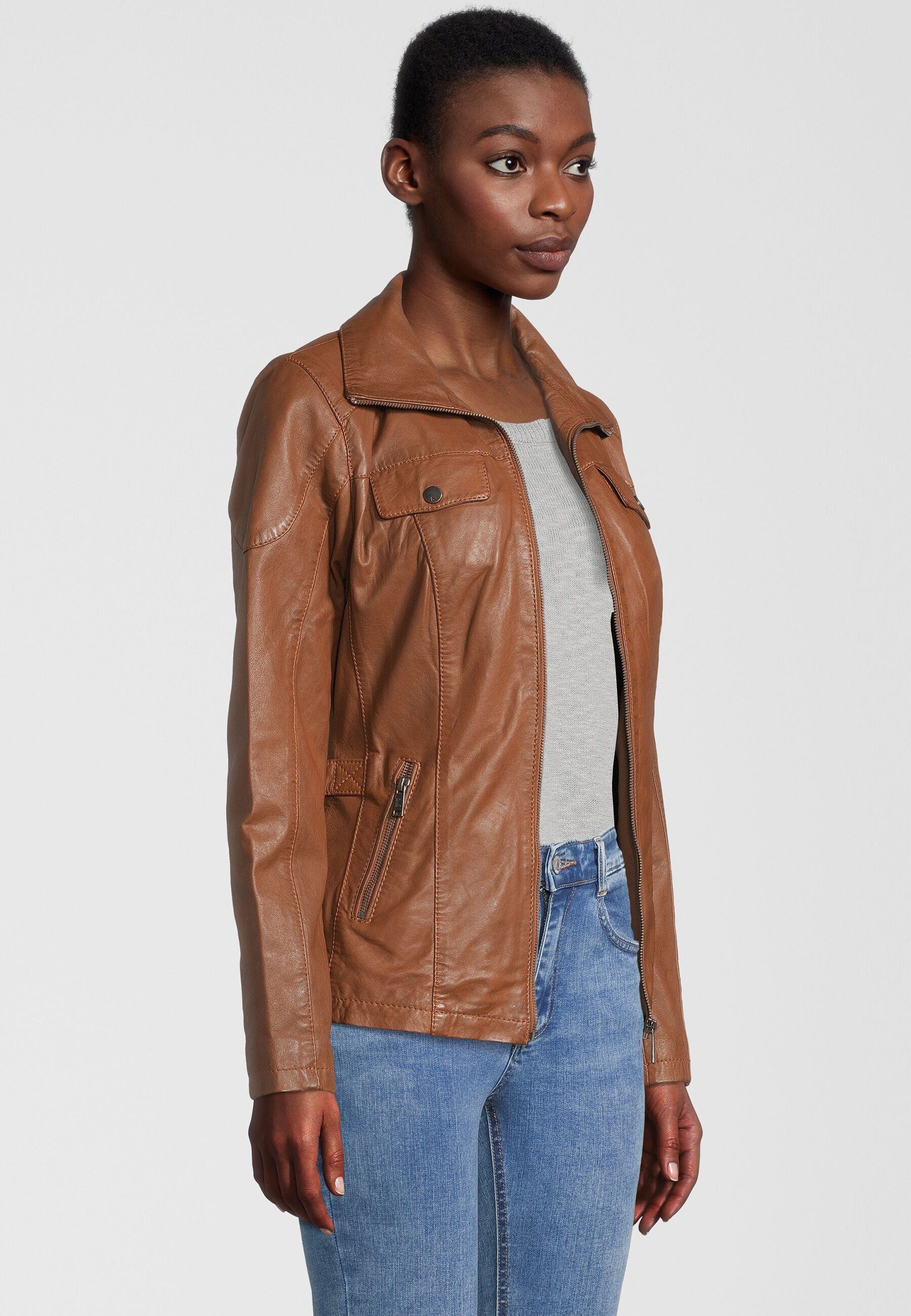 H.I.S Lederjacke SCARLET (1-St) mit seitlicher Schnalle zum Verstellen der Taillenweite – Bild 4 von 5