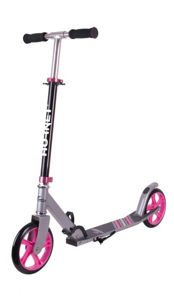 Hudora Cityroller Hudora City Scooter Hornet Alu/Stahl 8" 200 schwarz/pink 200mm