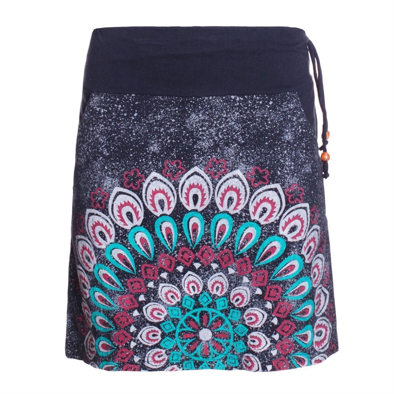 Vishes Minirock Damen Baumwolle Blumen-Muster breiter günstig online kaufen