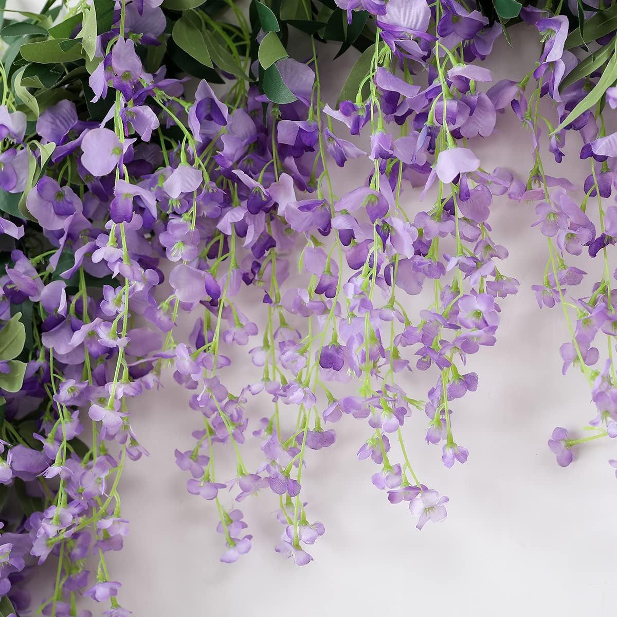 Kunstblumenstrauß 2 Stück Künstliche Glyzinien Blumen,Glyzinien Girlande Kunstpflanzen, Bomiclss, für Hausgarten Hochzeit Dekorationen Party Decor – Bild 5 von 5