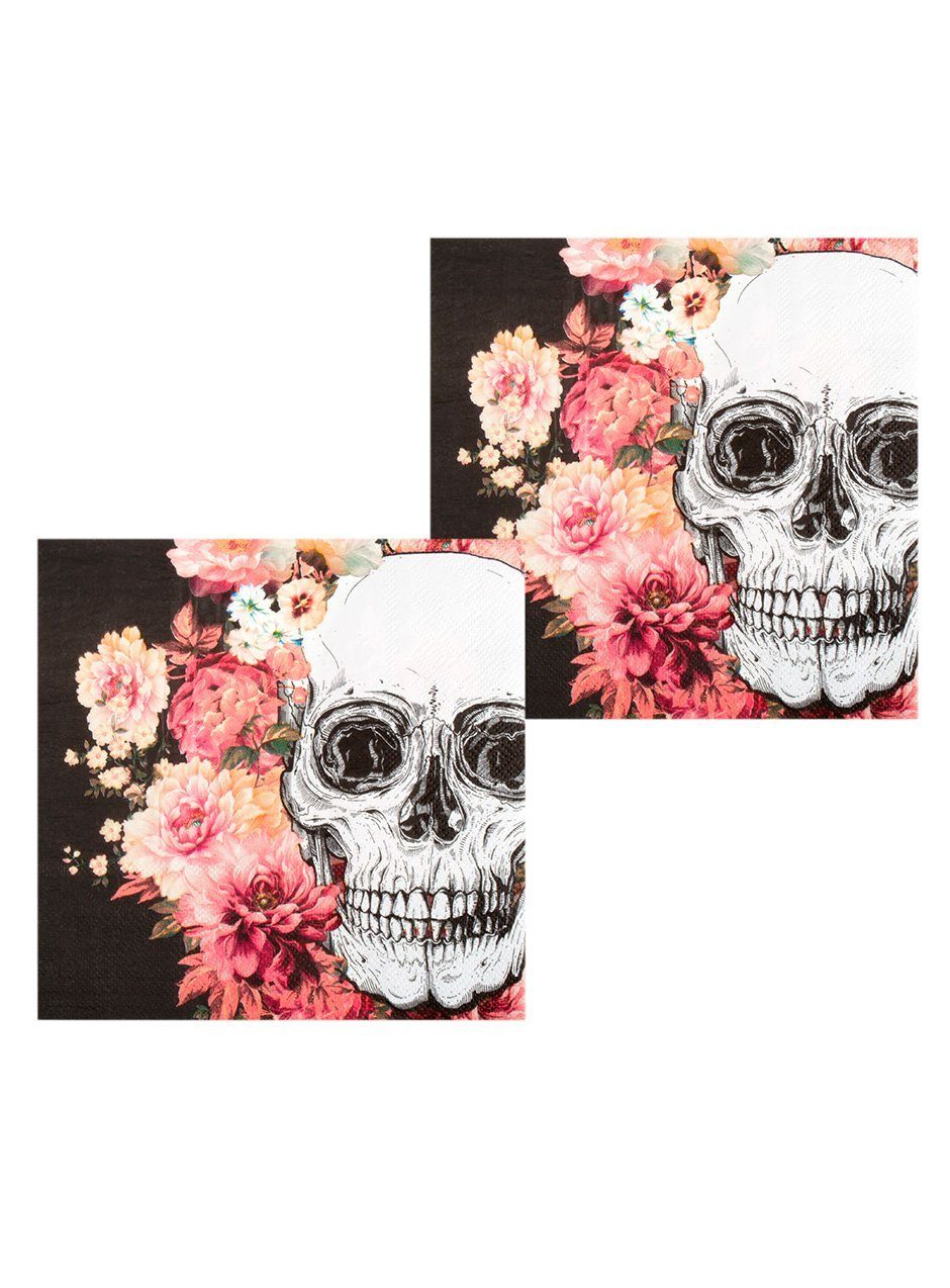 Boland Einweggeschirr-Set 20 Dia de los Muertos Servietten, Papier, Catrina, Mexiko & Co.: Partydeko im Stile des mexikanischen Totenfeste | Einweggeschirr-Sets