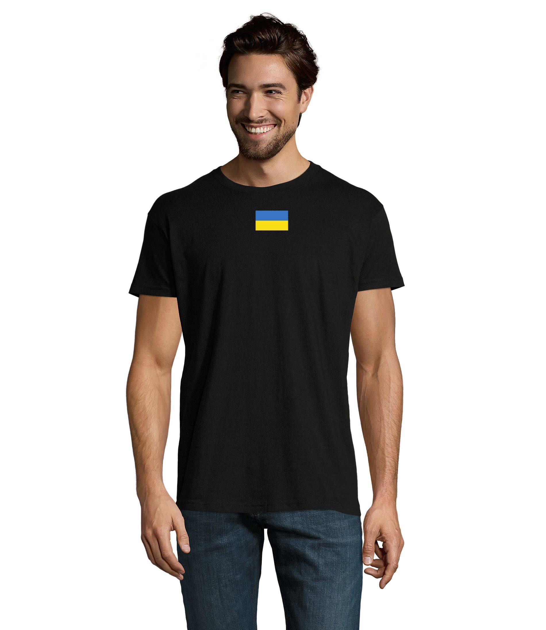 Blondie & Brownie T-Shirt Herren Selenskyj Kreuz Ukraine Ukraine Nato Peace Print Schwarz