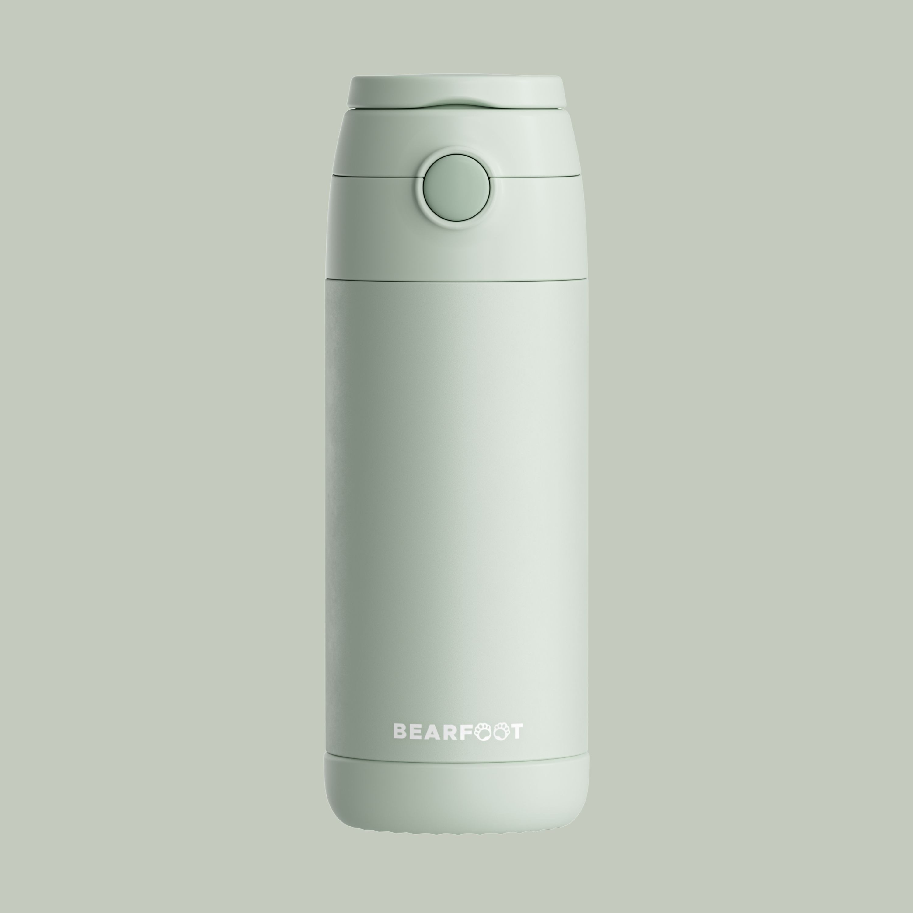 BEARFOOT Trinkflasche Thermo Kinder Trinkflasche Edelstahl - grün, Thermosflasche, auslaufsicher, Edelstahl, Kinderflasche, BPA-frei – Bild 2 von 5