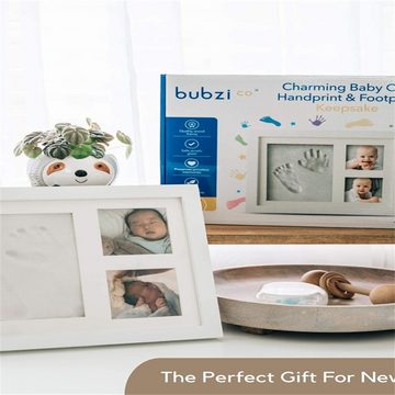 XDeer Bilderrahmen Baby-Fußabdruck-Set, Baby-Fuß- und Handabdruck-Set, Baby-Erinnerungsrahmen, Kinderzimmer-Fotorahmen