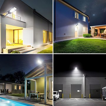 Retoo LED Solarleuchte LED Solar Straßenlampe Straßenlaterne Fernbedienung Solarleuchte, LED SMD EPISTAR, 3 Moden des Leuchtens,IP67, Dämmerungssensoren und Bewegungssensoren
