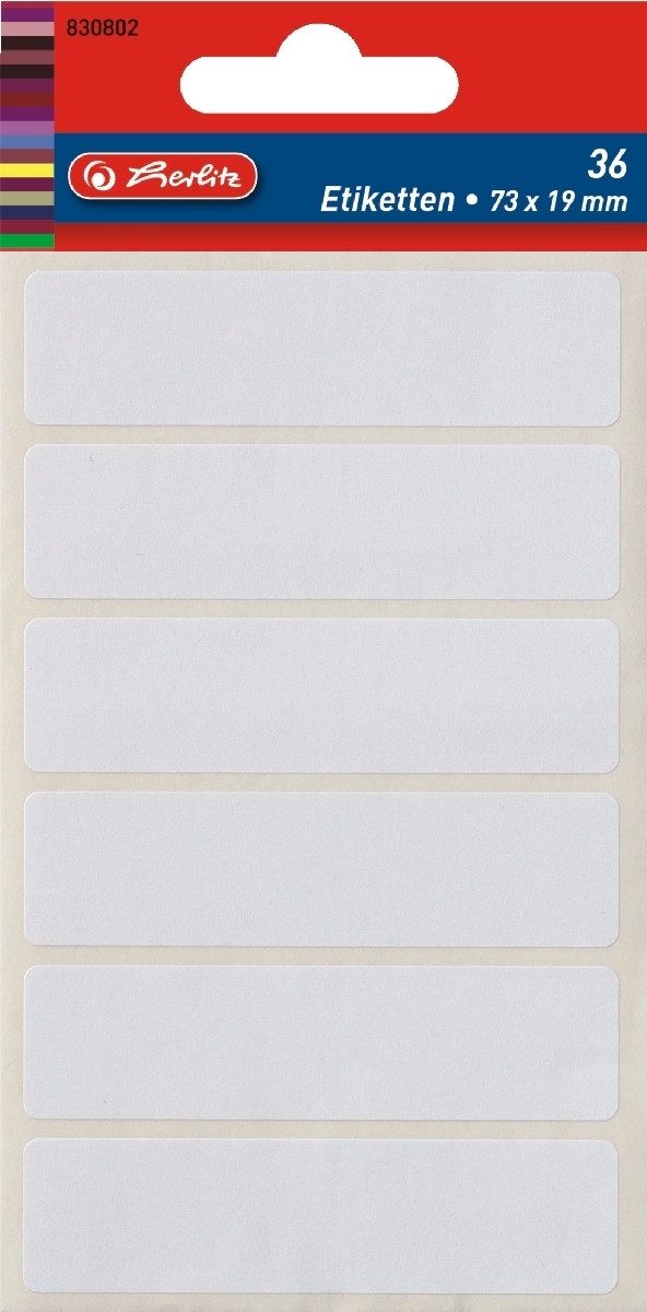 Herlitz Etiketten Etiketten 73x19mm VE=36 Stück