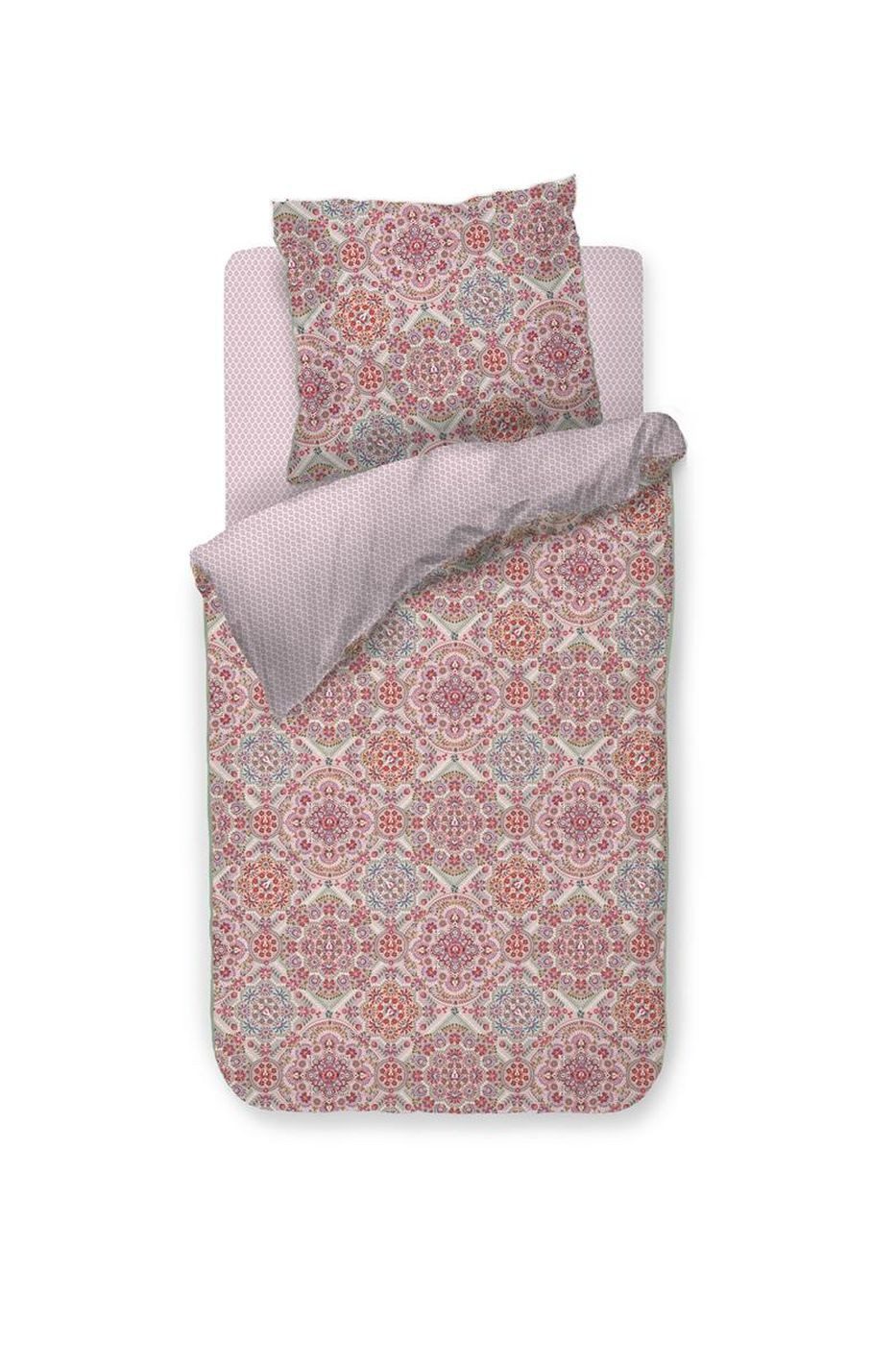 PiP Studio Bettwäsche El Bordado_Pink_DE_UV_135x200 1 Bettbezug, 1 Kissenbezug 135 x 200 cm, 2 teilig, Bettbezug Kopfkissenbezug Set kuschelig weich hochwertig