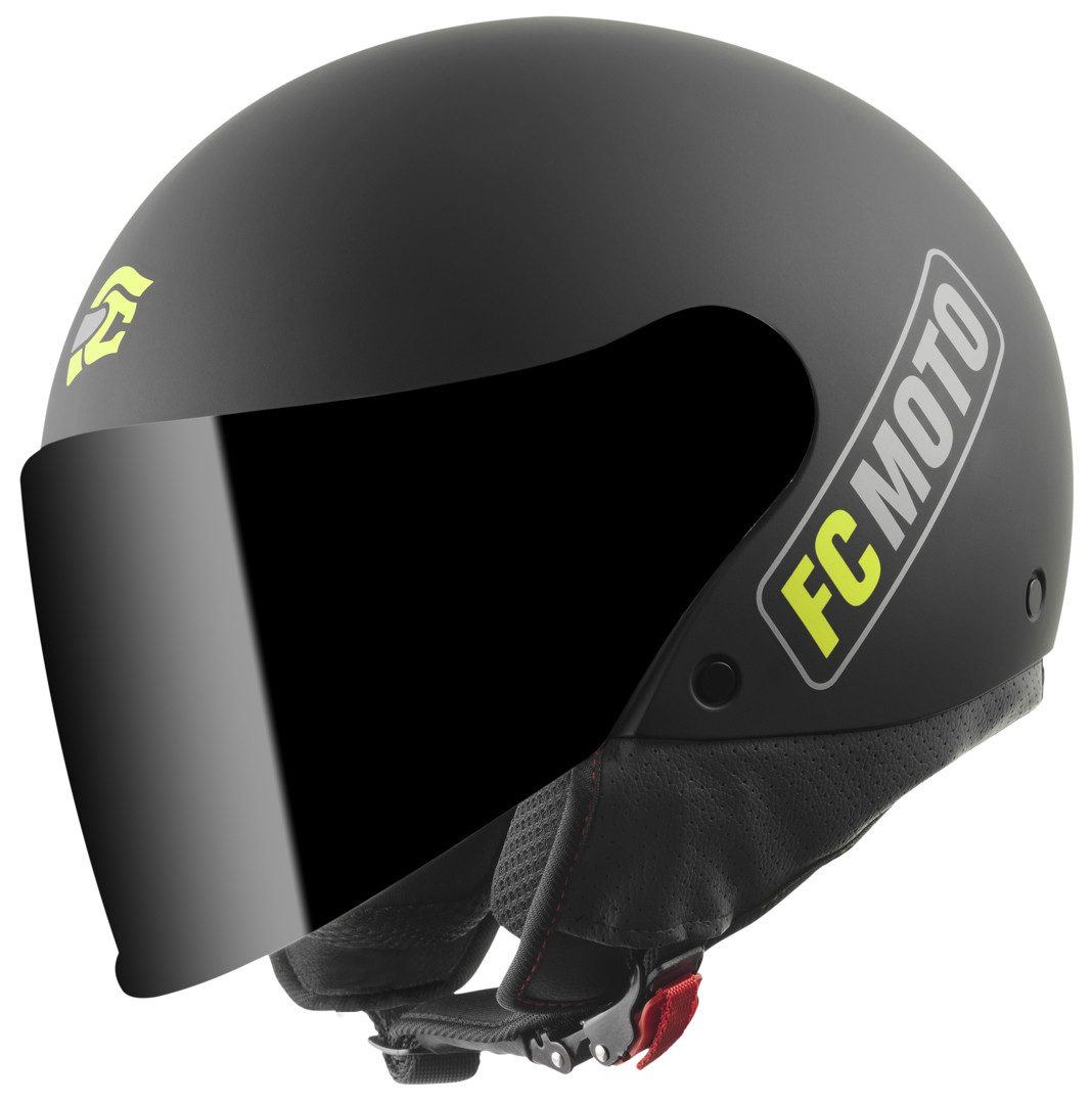 FC-Moto Motorradhelm Square-RS Jethelm, Ratschenverschluss, ECE 22.06