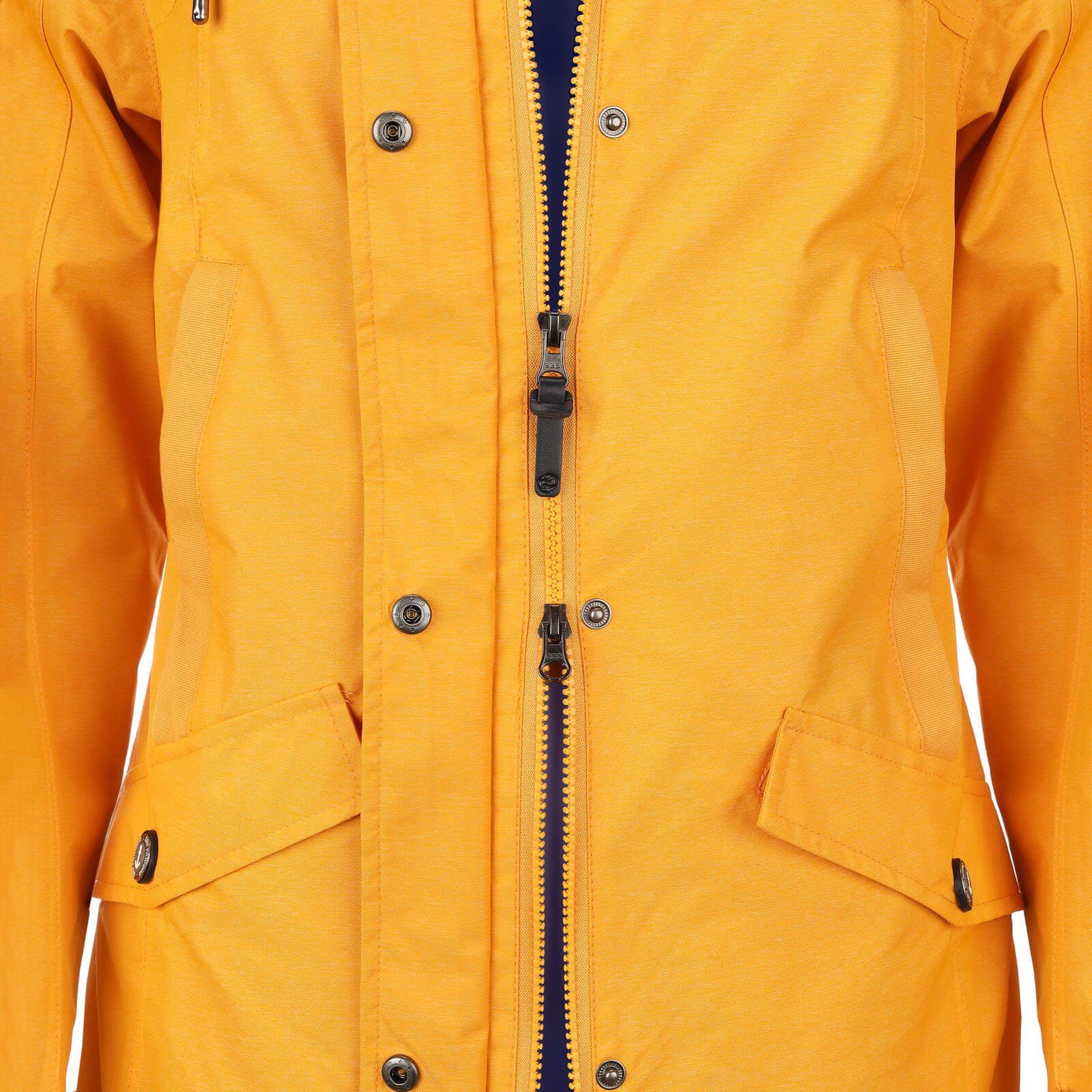 Damen Funktionsmantel gelb Fashion Funktionsjacke Regen-Mantel melange wasserdicht - Regenjacke Dry Bansin