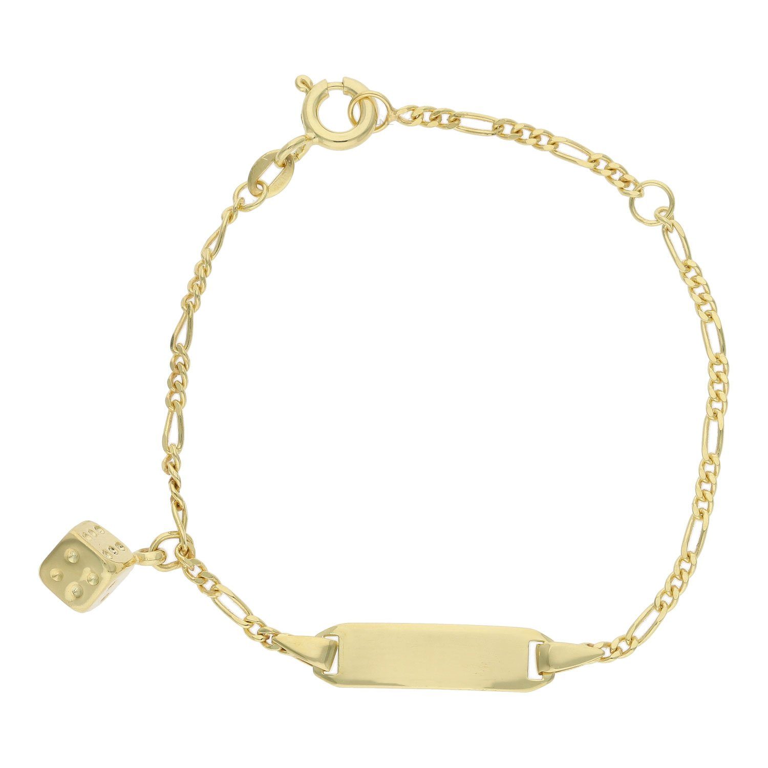 JuwelmaLux ID Armband JuwelmaLux Gravur Armband Kinder 333 Gold "Würfel" JL18-03-0024 (kein Set, 1-tlg., kein Set)