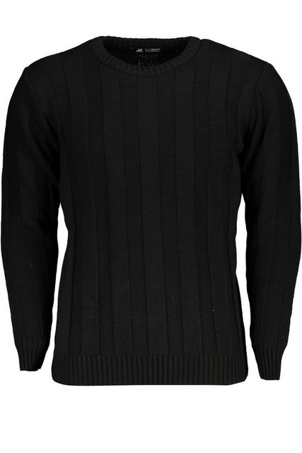 U.S. GRAND POLO Strickpullover Eleganter Schwarzer Herrenpullover mit Kontr günstig online kaufen