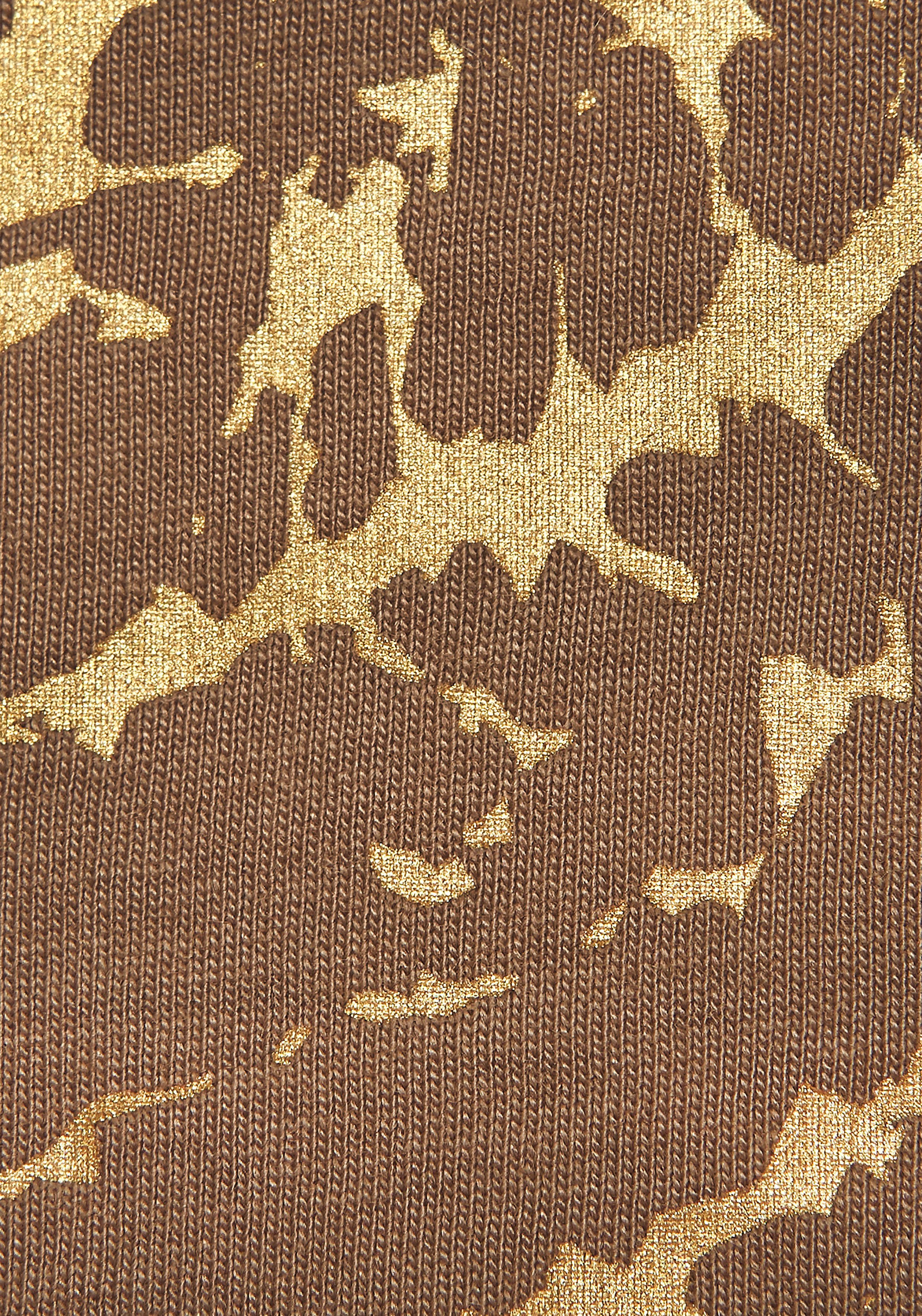 LASCANA Pyjamaoberteil mit Folienprint