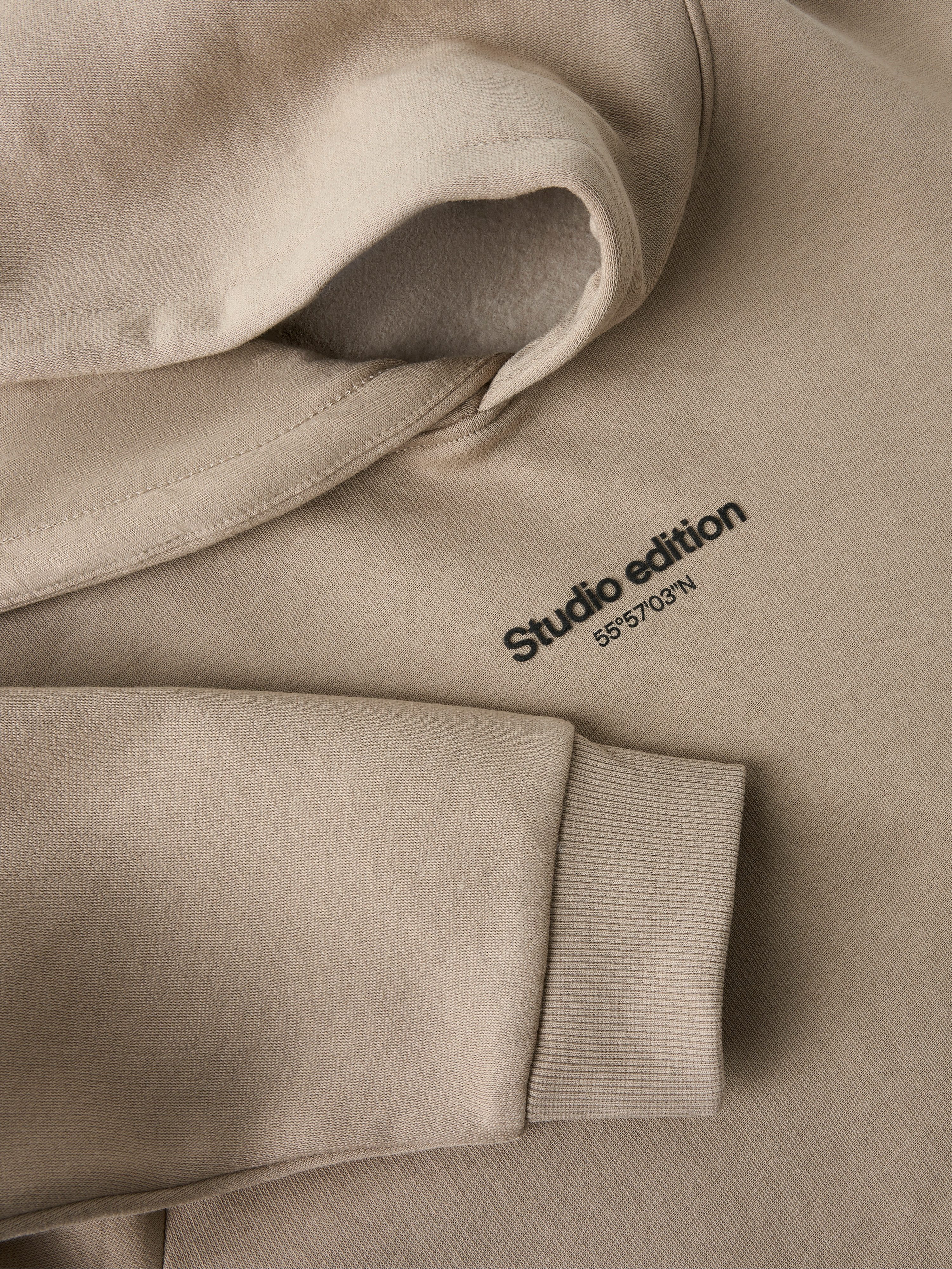 Name It Kapuzensweatshirt NKMBRODY LS NREG SWEAT WH BRU NOOS mit kleinem Logoprint