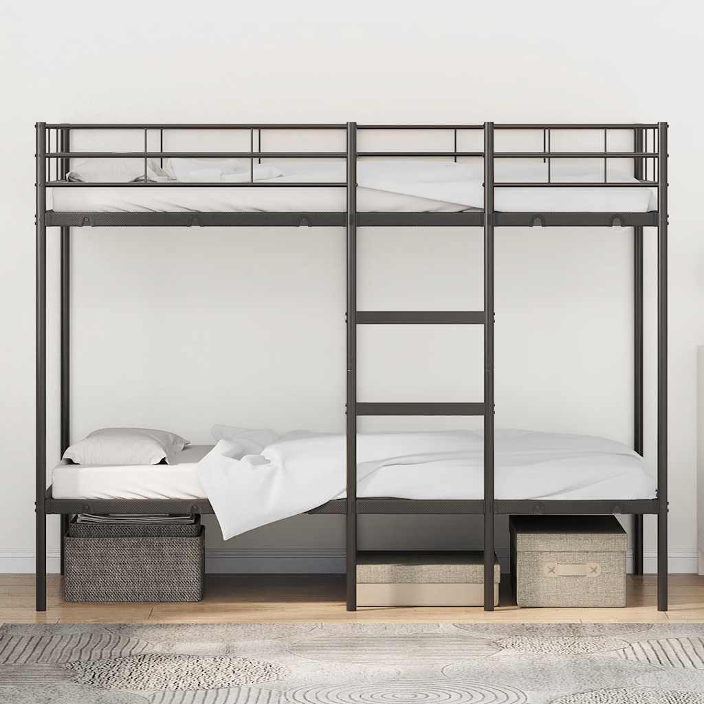 vidaXL Bett Etagenbett ohne Matratze Schwarz günstig online kaufen