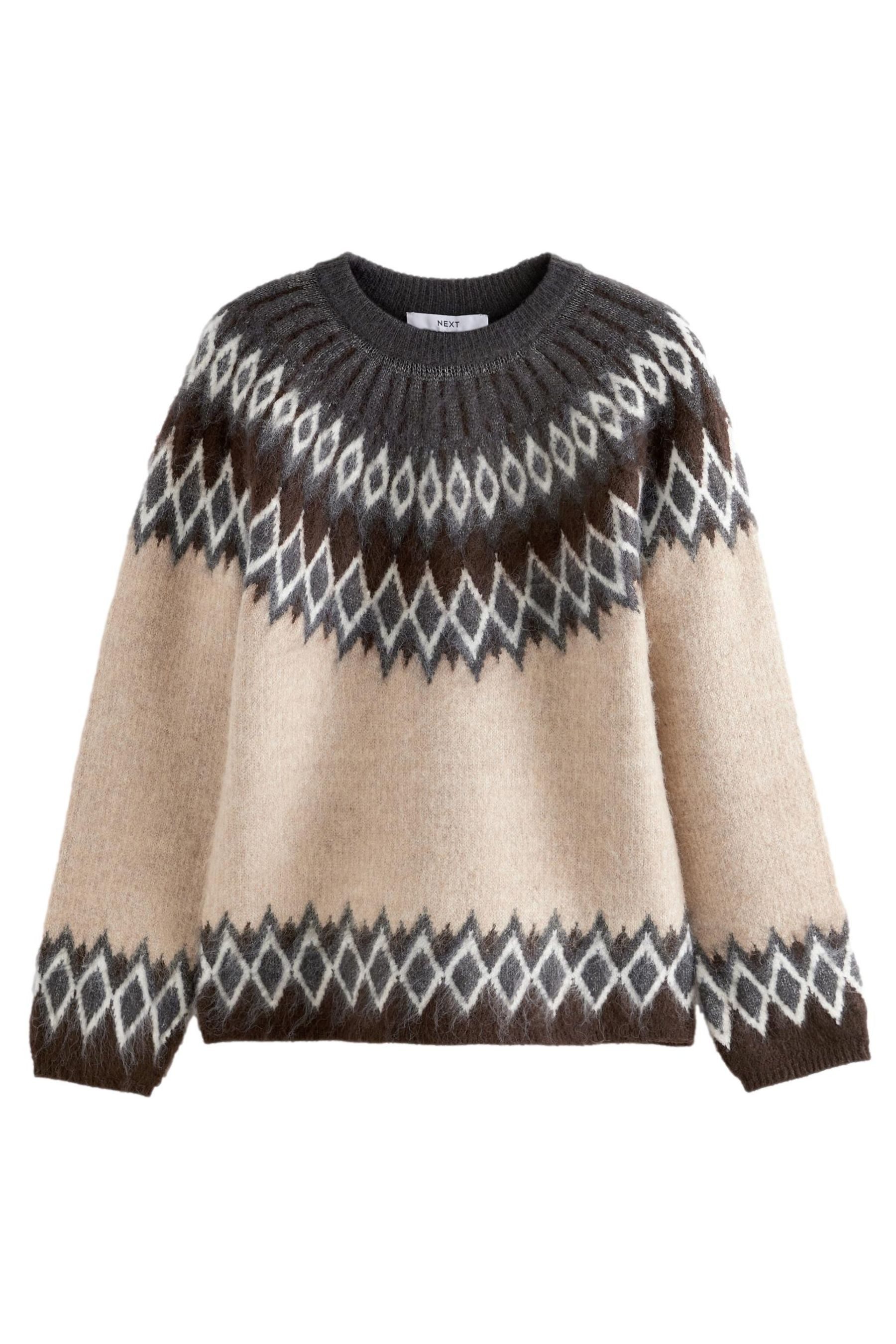 Next Rundhalspullover Weicher Strickpullover mit Norwegermuster günstig online kaufen