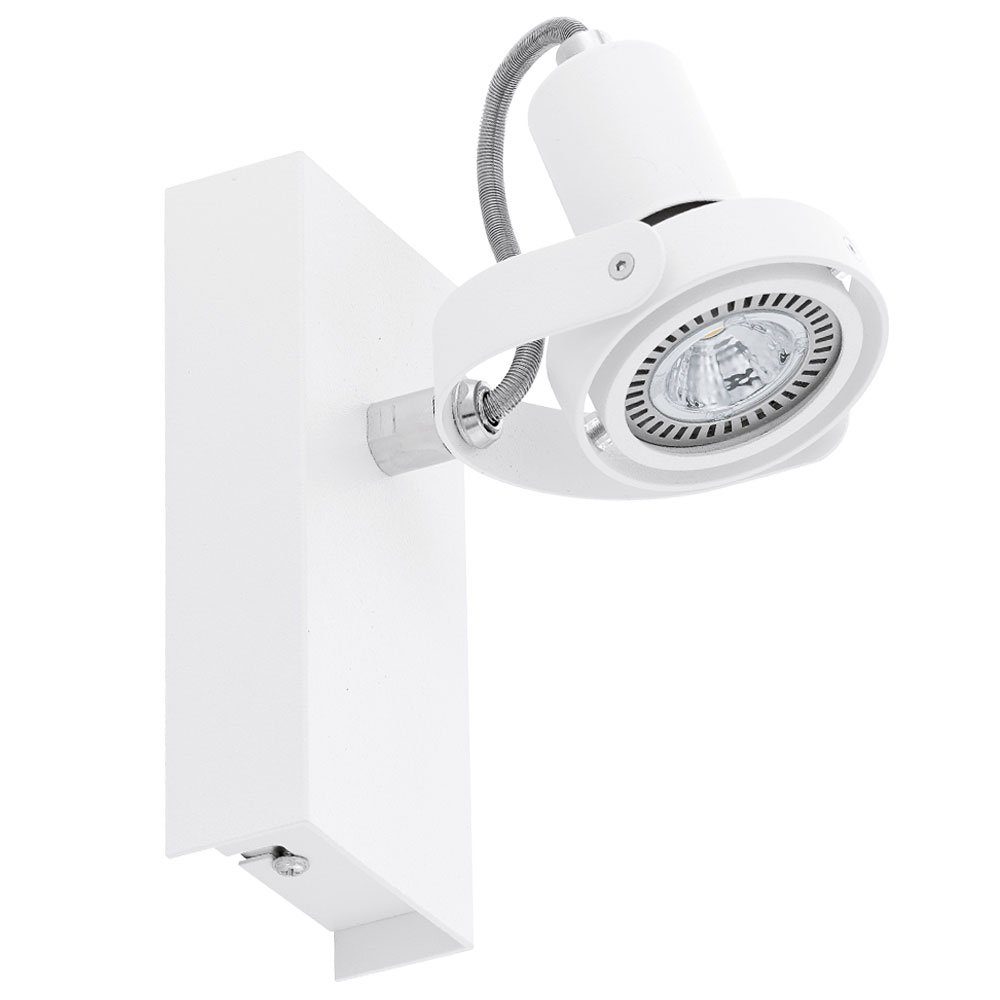 EGLO LED Wandleuchte, weiß Spot Wand Zimmer verstellbar Strahler ALU LED inklusive, Leuchtmittel Wohn Leuchte Warmweiß