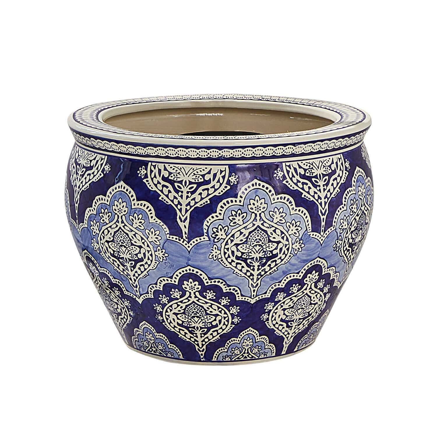Mirabeau Übertopf Übertopf Aurélie blau/weiß günstig online kaufen