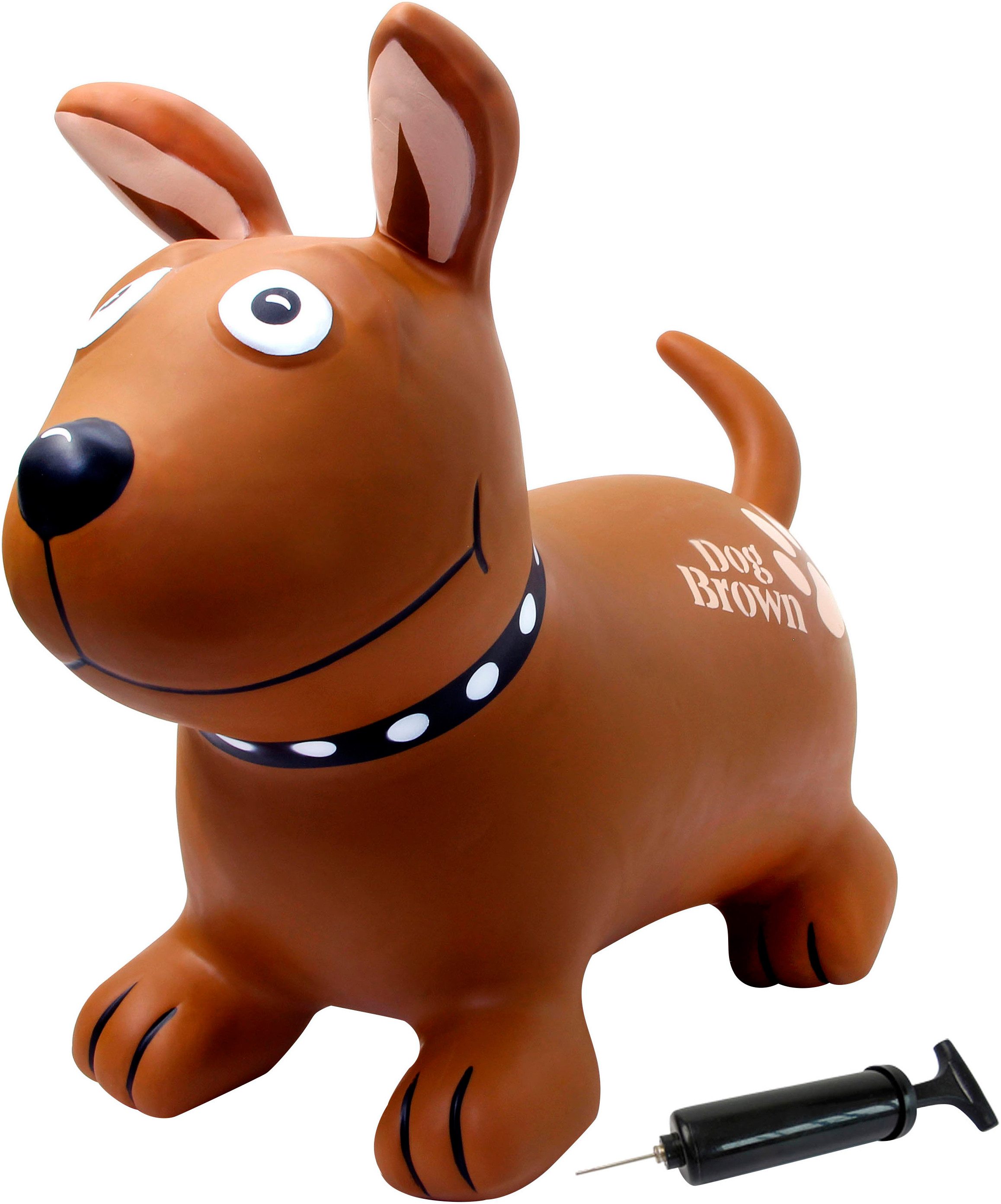 Jamara Hüpftier Hund, braun, inkl. Luftpumpe