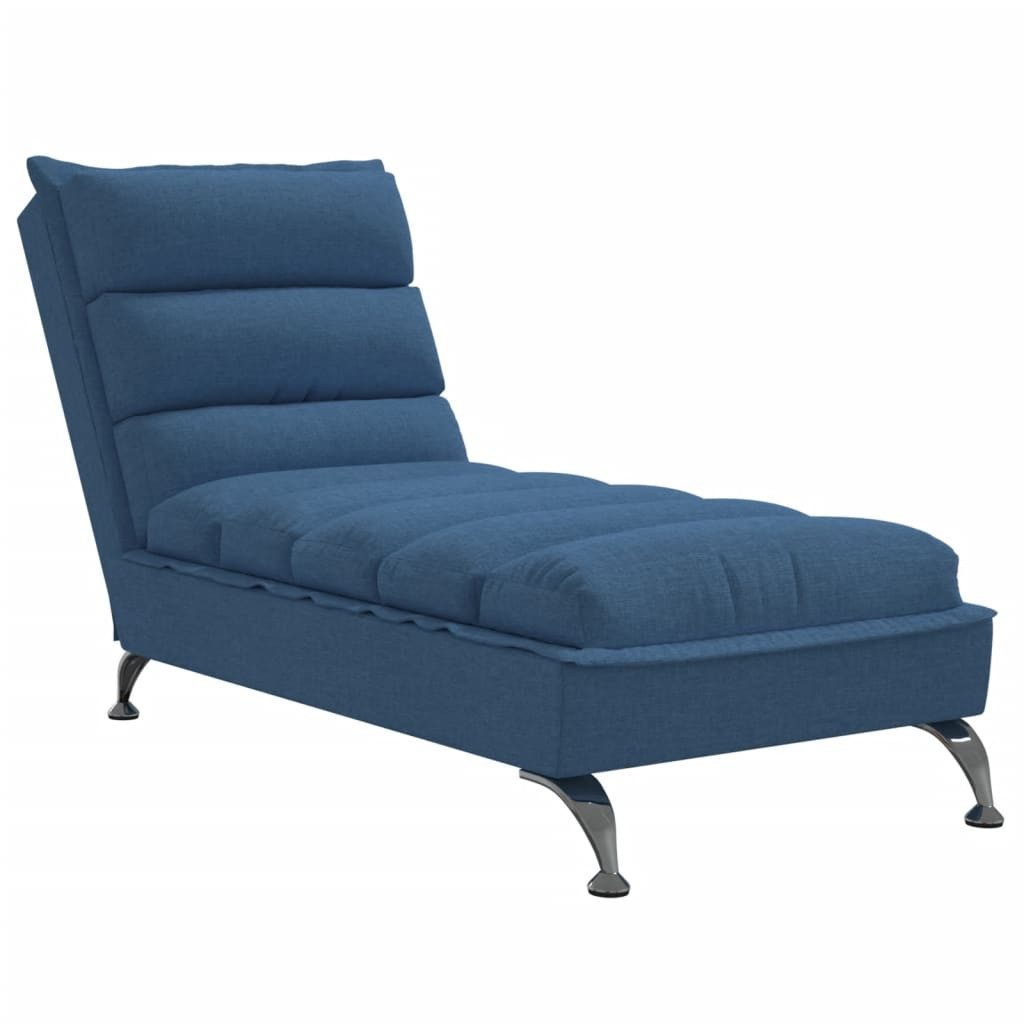 vidaXL Chaiselongue, Chaiselongue mit Kissen Blau Stoff günstig online kaufen