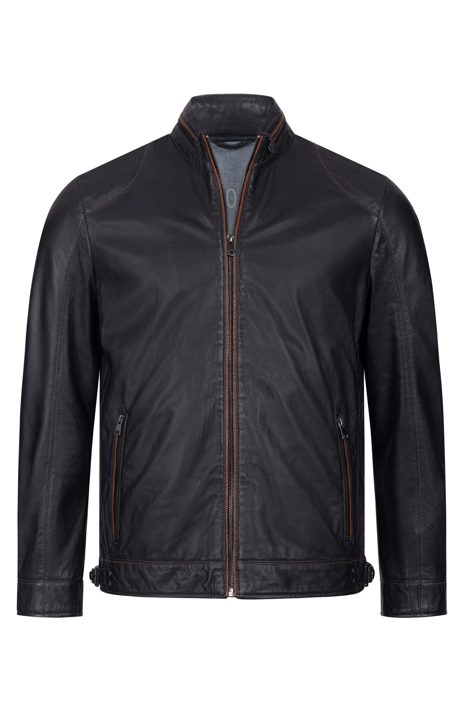 Maddox Lederjacke Lederjacke Valentin in Navy von Maddox