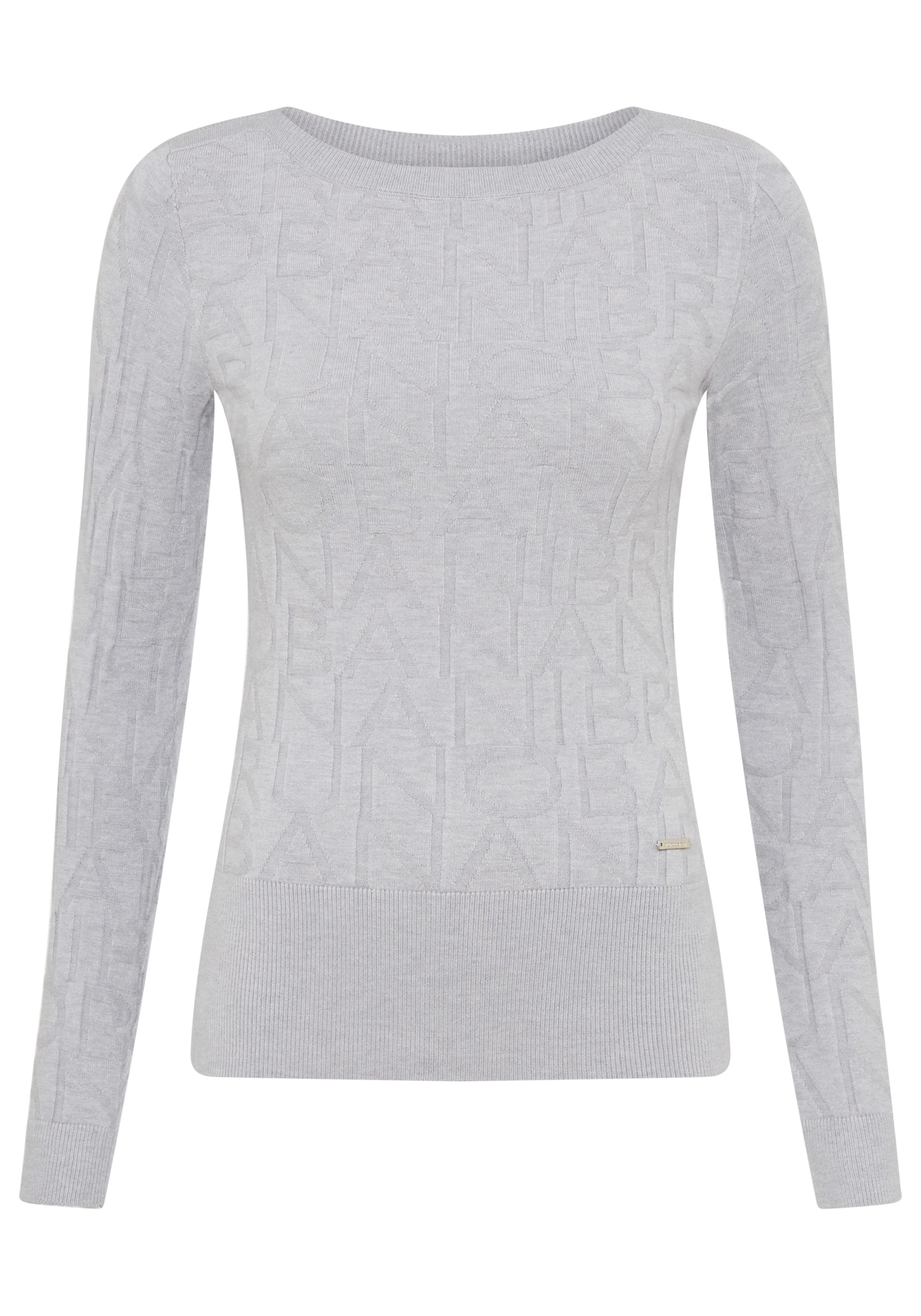 Bruno Banani Strickpullover mit Marken-Strickmuster