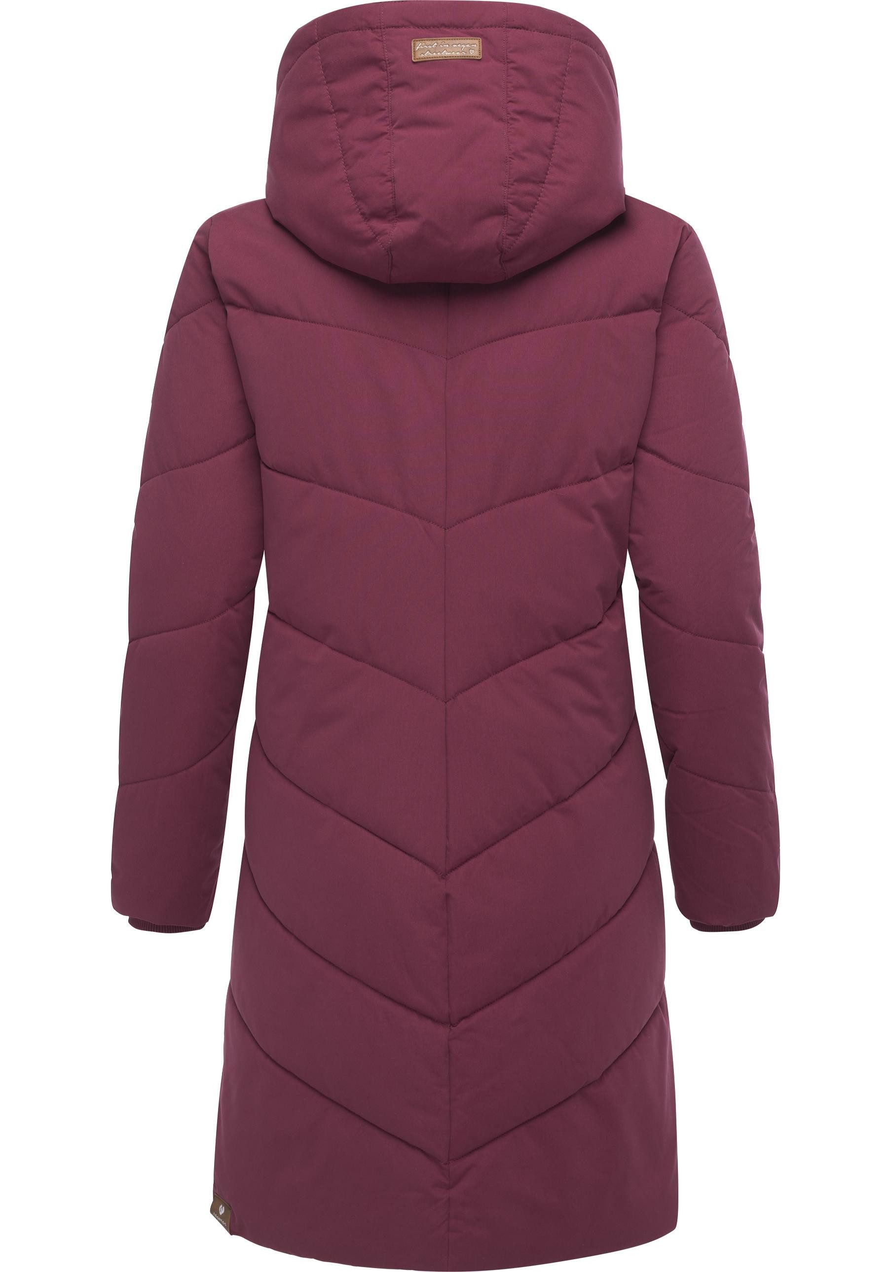 Ragwear Wintermantel Rebelka wasserdichter Winterparka mit abnehmbarer Kapuze