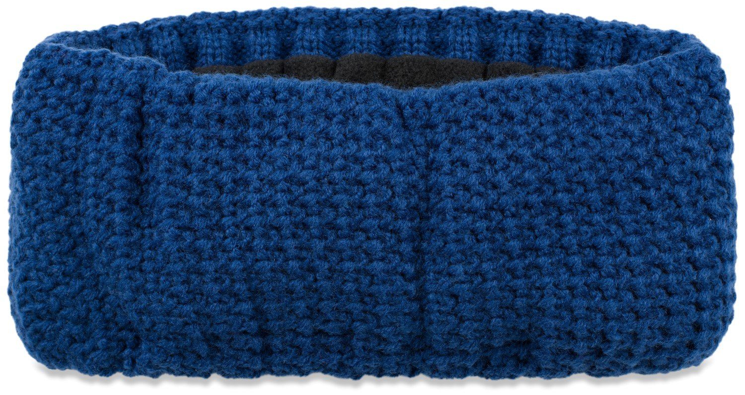 styleBREAKER Stirnband (1-St) Einfarbiges Stirnband in feiner Häkel Optik Indigo Blau