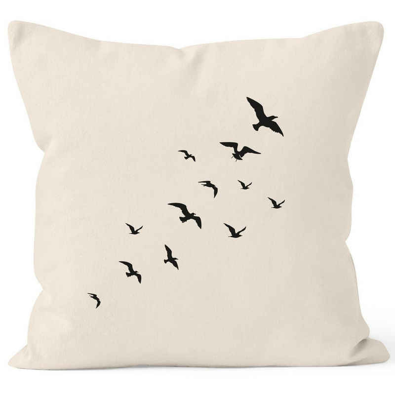 Autiga Dekokissen Kissenbezug Vögel Birds Fly Kissen-Hülle Deko-Kissen 40x40 Baumwolle Autiga®